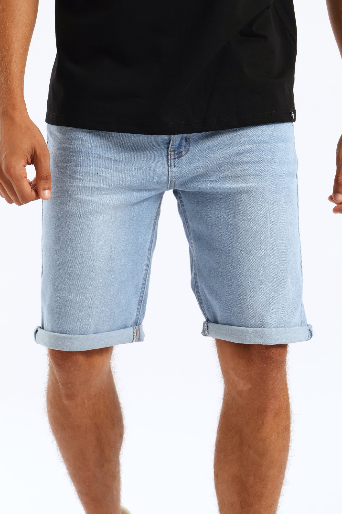 Denim Shorts - Light Blue - Image 5