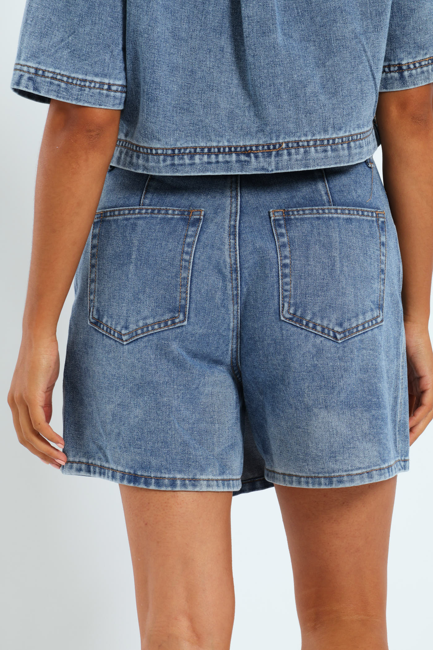 Denim Skort - Mid Blue - Image 4