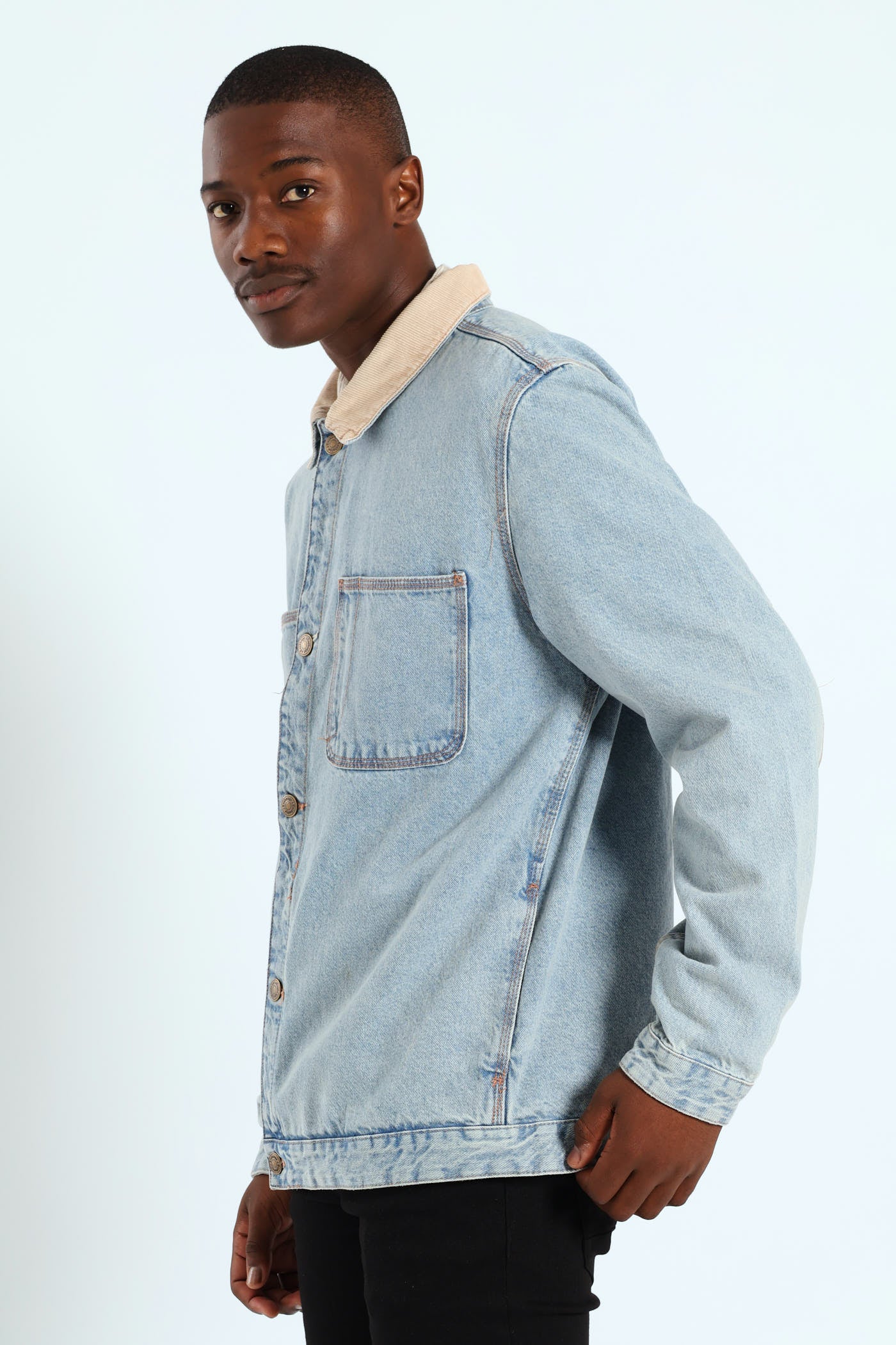 Denim Worker Jacket - Blue - Image 3