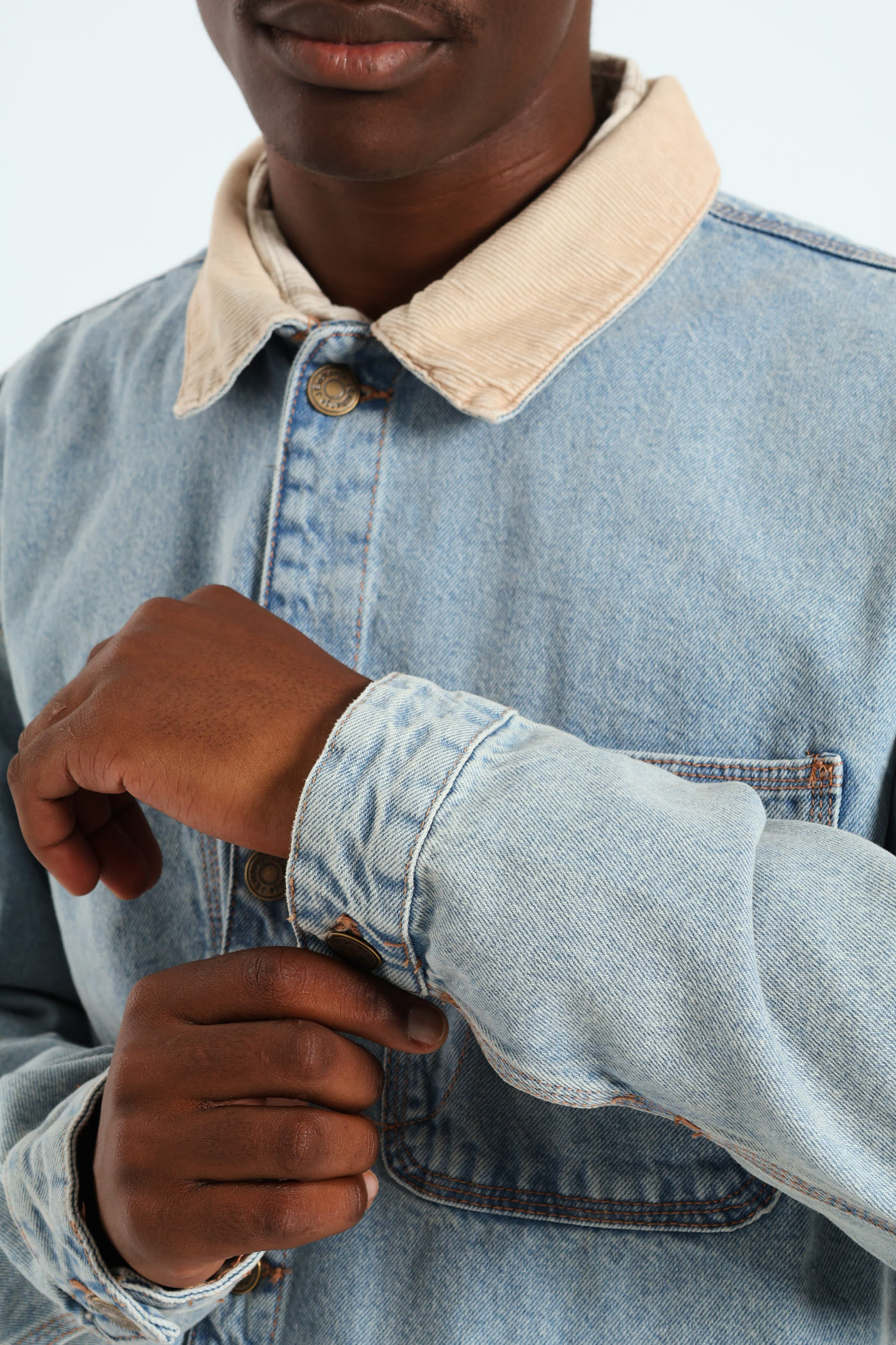 Denim Worker Jacket - Blue - Image 5
