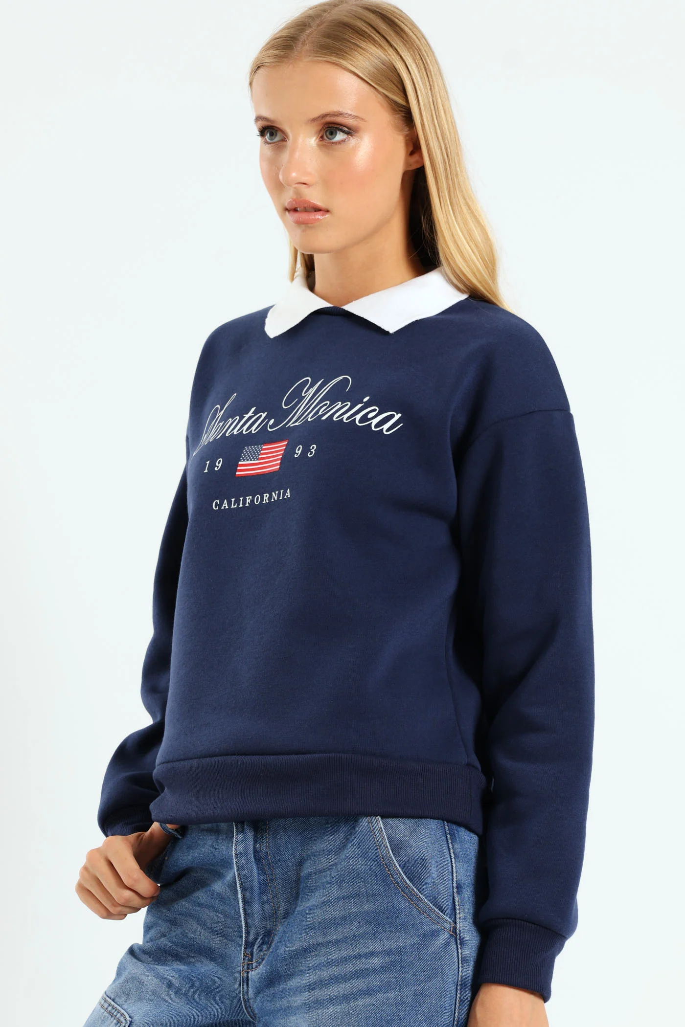 Destination Collar Sweater - Navy - Image 4