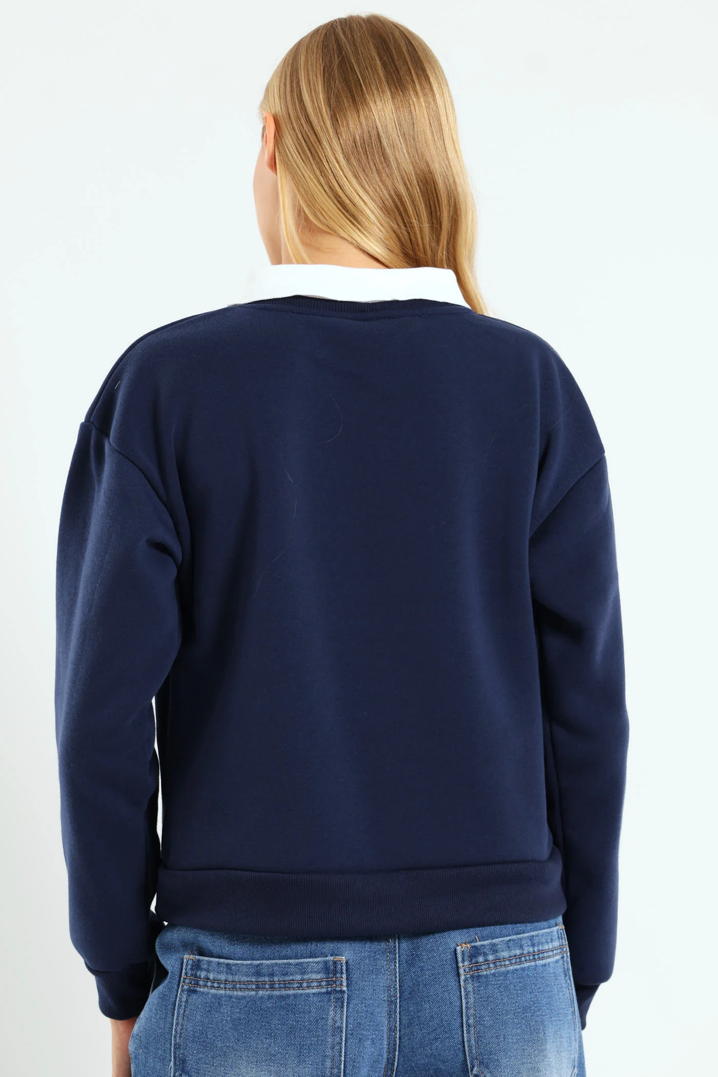 Destination Collar Sweater - Navy - Image 5