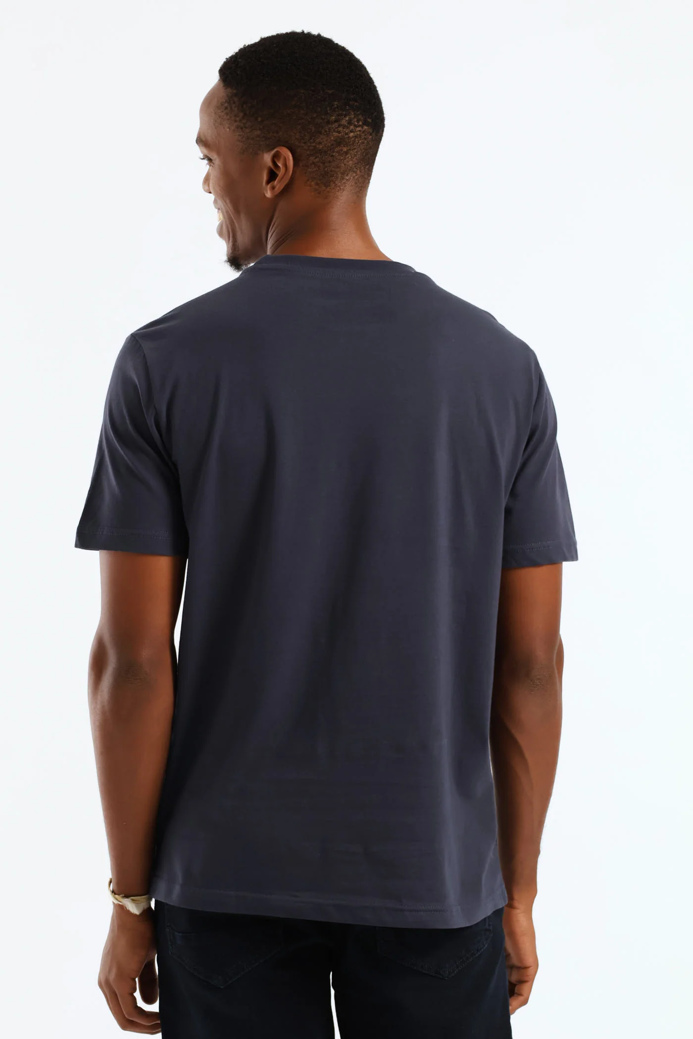Detail Background Graphic Tee - Navy - Image 2