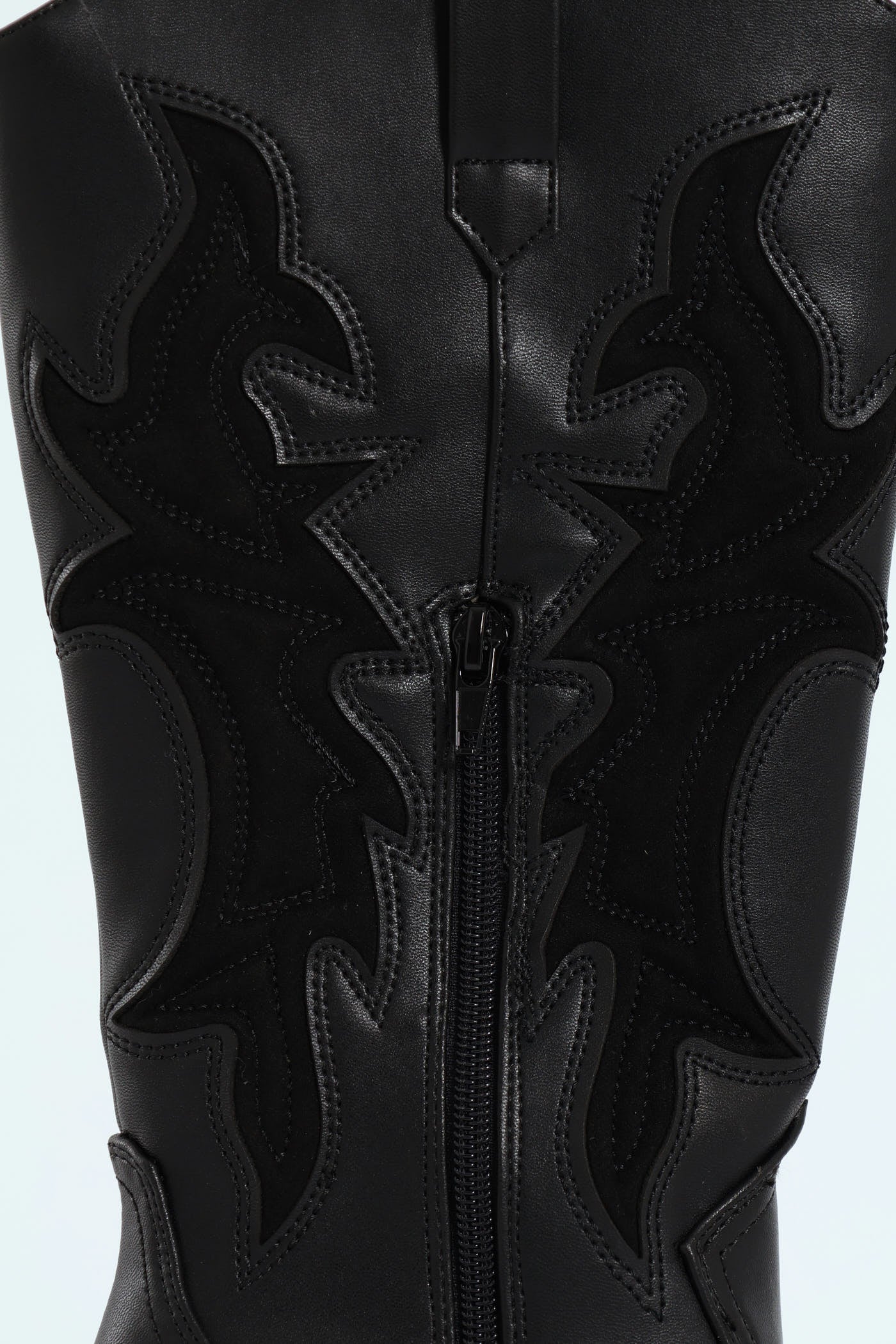Detailed Cowboy Boot - Black - Image 3