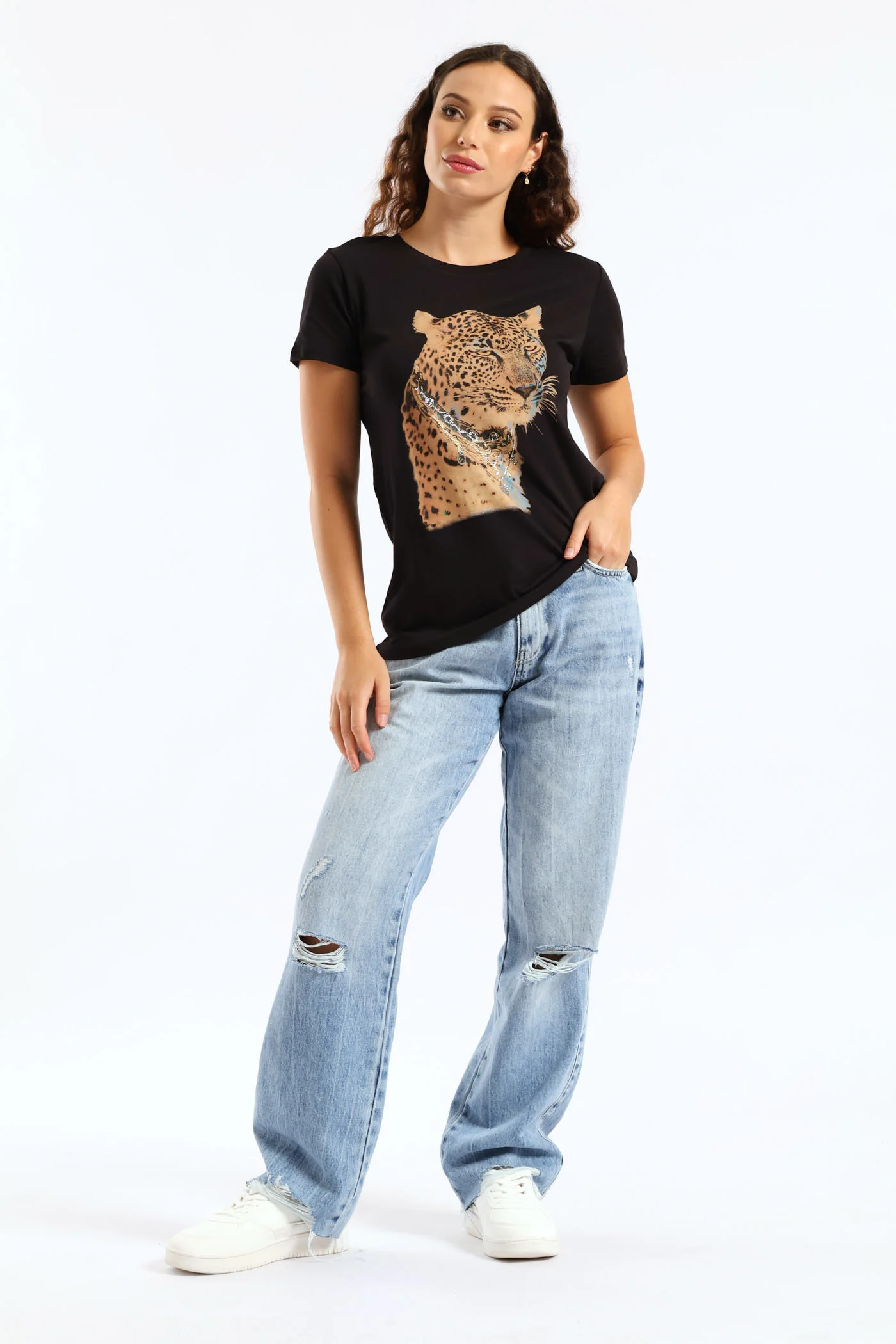 Development Leopard Tee - Black - Image 5
