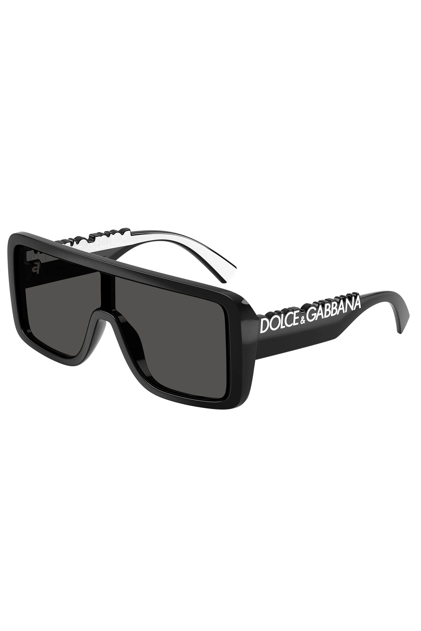 Large Shield Frame Sport Sunglasses - Black - Image 3