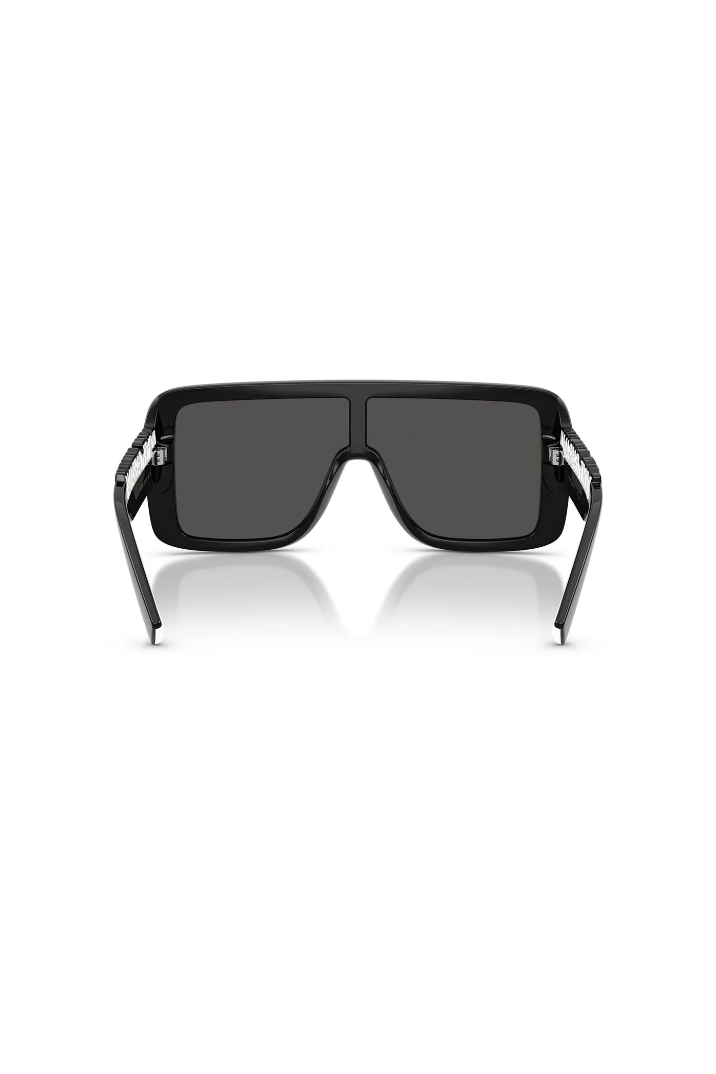 Large Shield Frame Sport Sunglasses - Black - Image 4