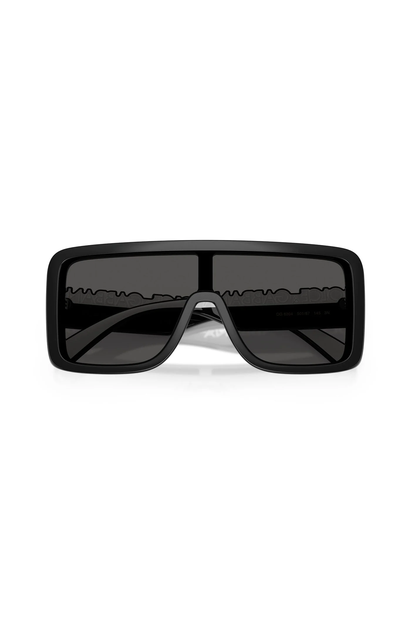 Large Shield Frame Sport Sunglasses - Black - Image 5
