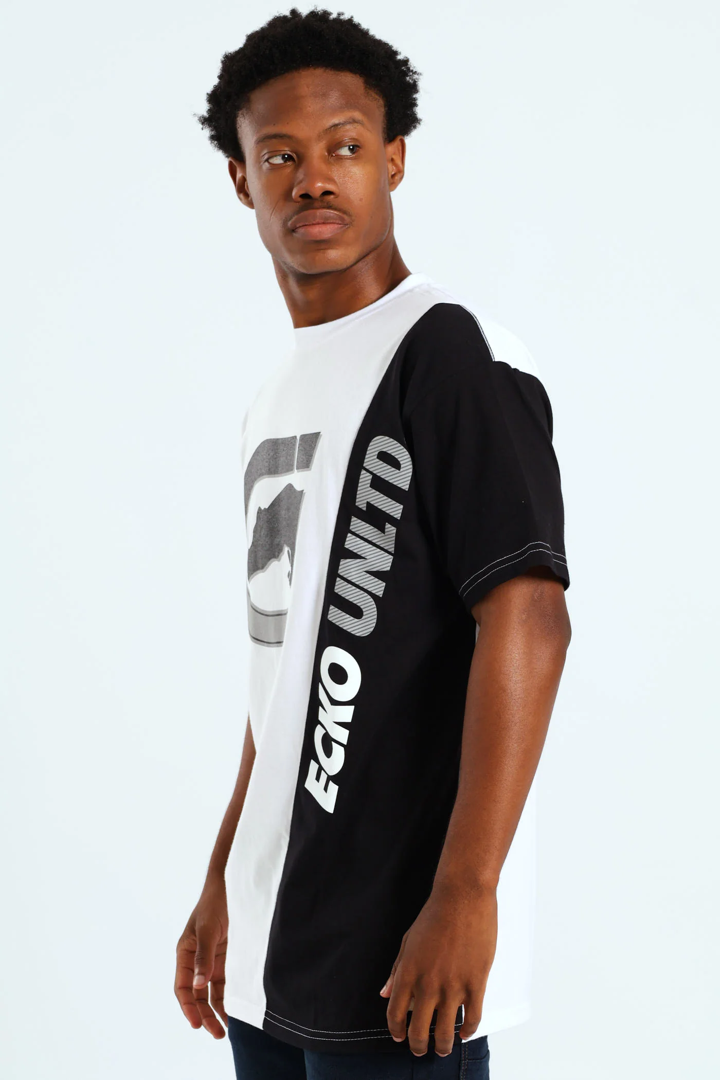 Diagonal Script Tee - White - Image 4