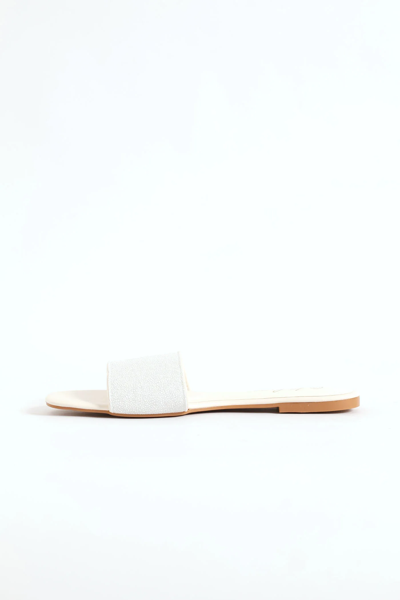 Diamante & Pearl Mule Sandal - Silver - Image 3