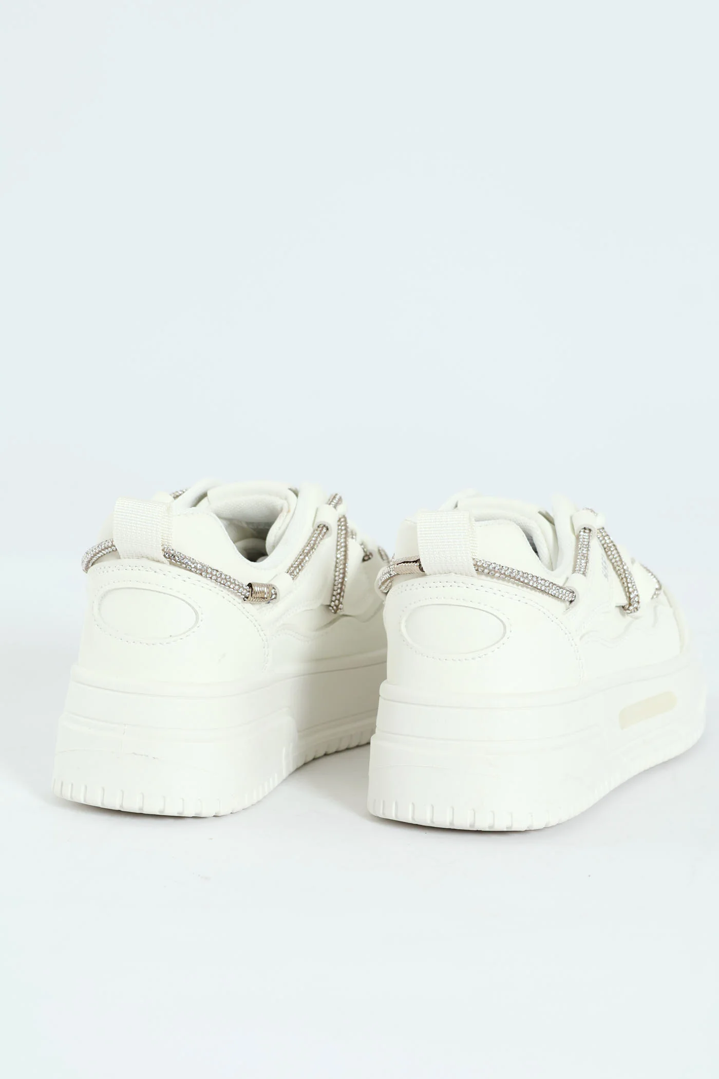Diamante Band Chunky Sneaker - White - Image 3