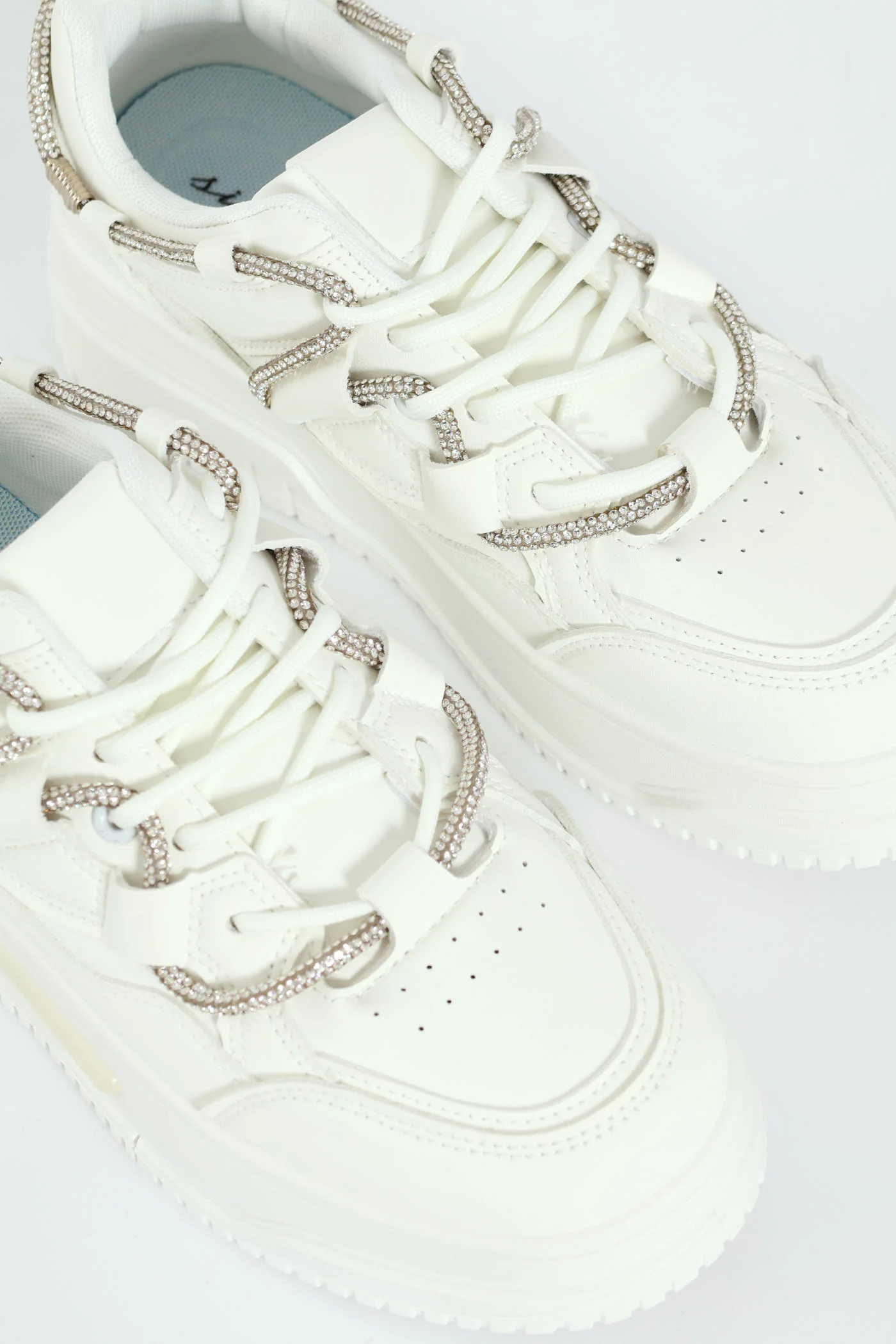 Diamante Band Chunky Sneaker - White - Image 6