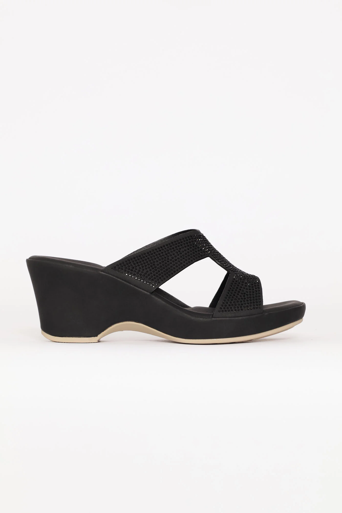Diamante Clog Heel - Black - Image 4