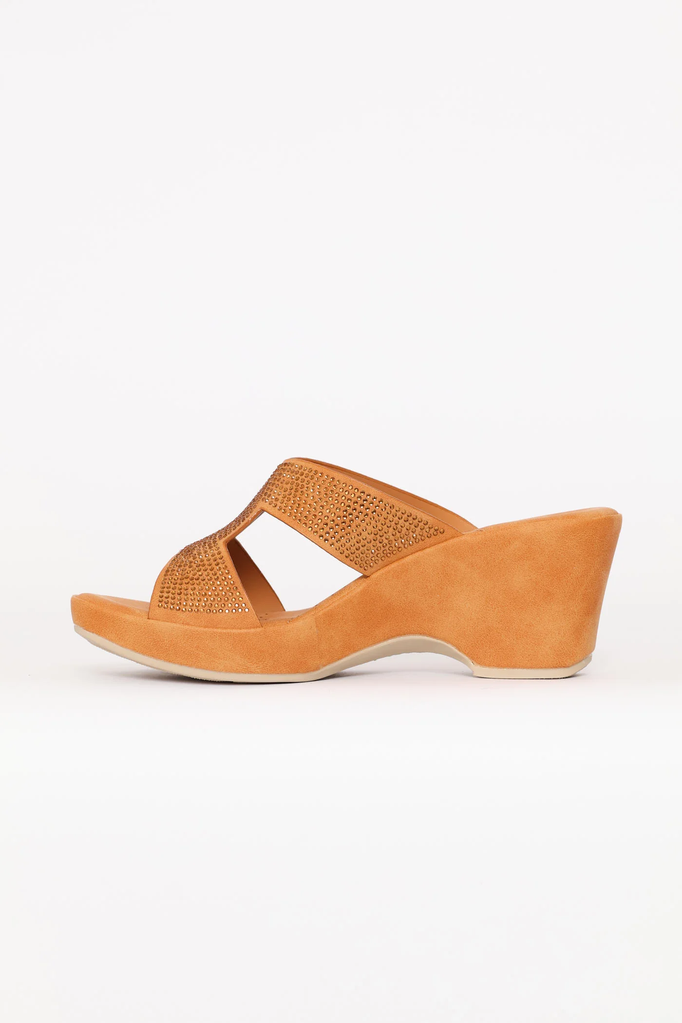 Diamante Clog Heel - Tan - Image 3