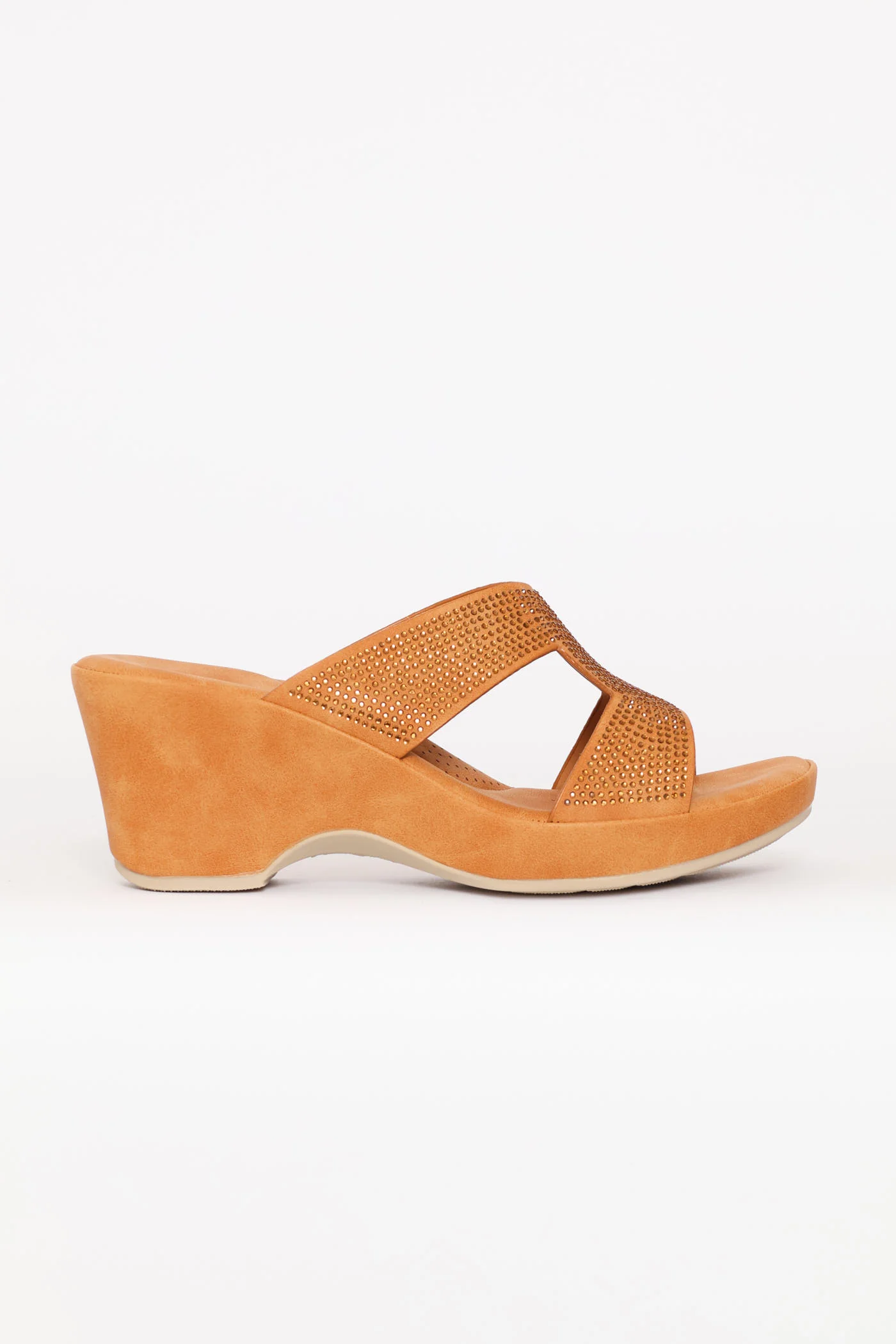 Diamante Clog Heel - Tan - Image 4
