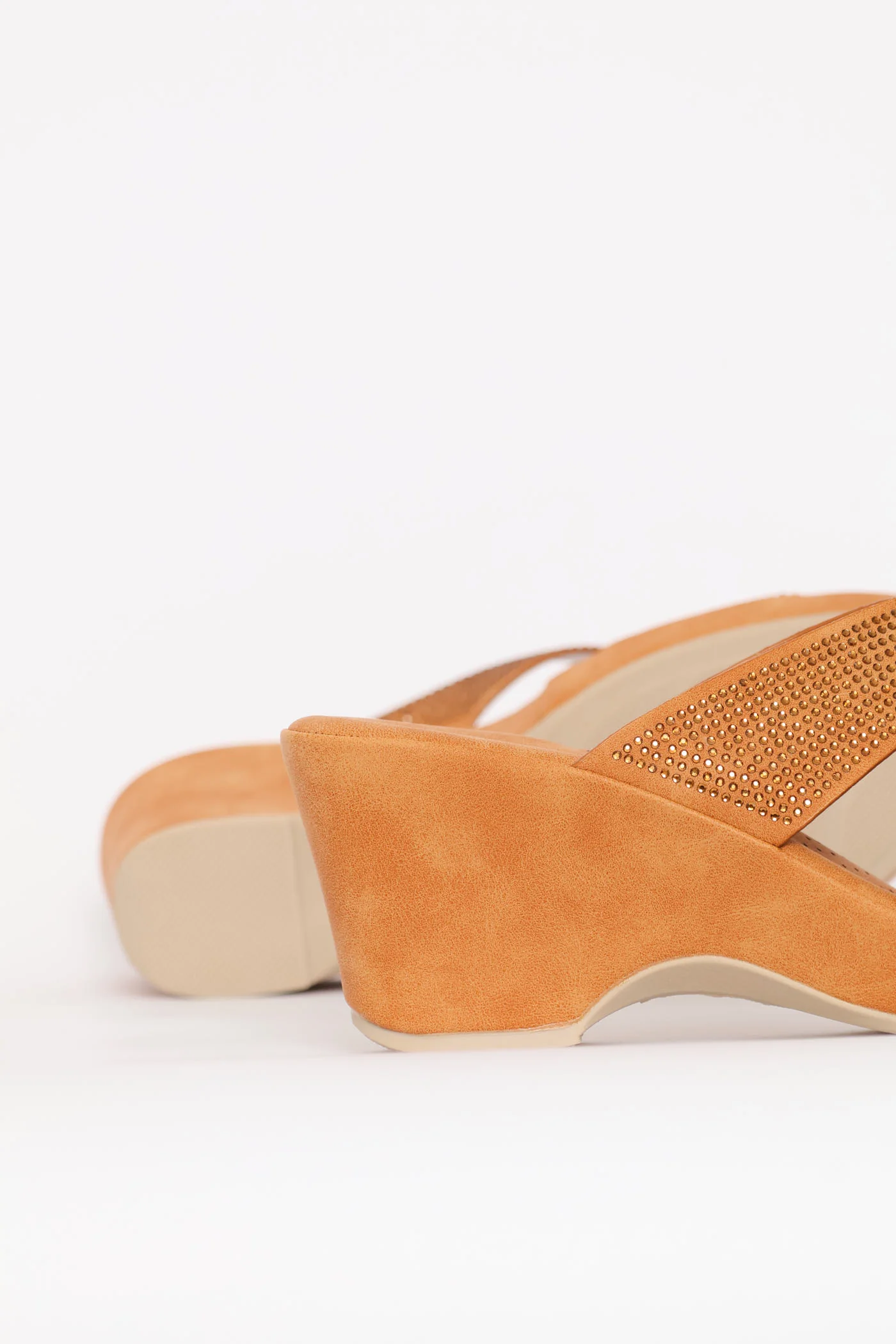 Diamante Clog Heel - Tan - Image 5