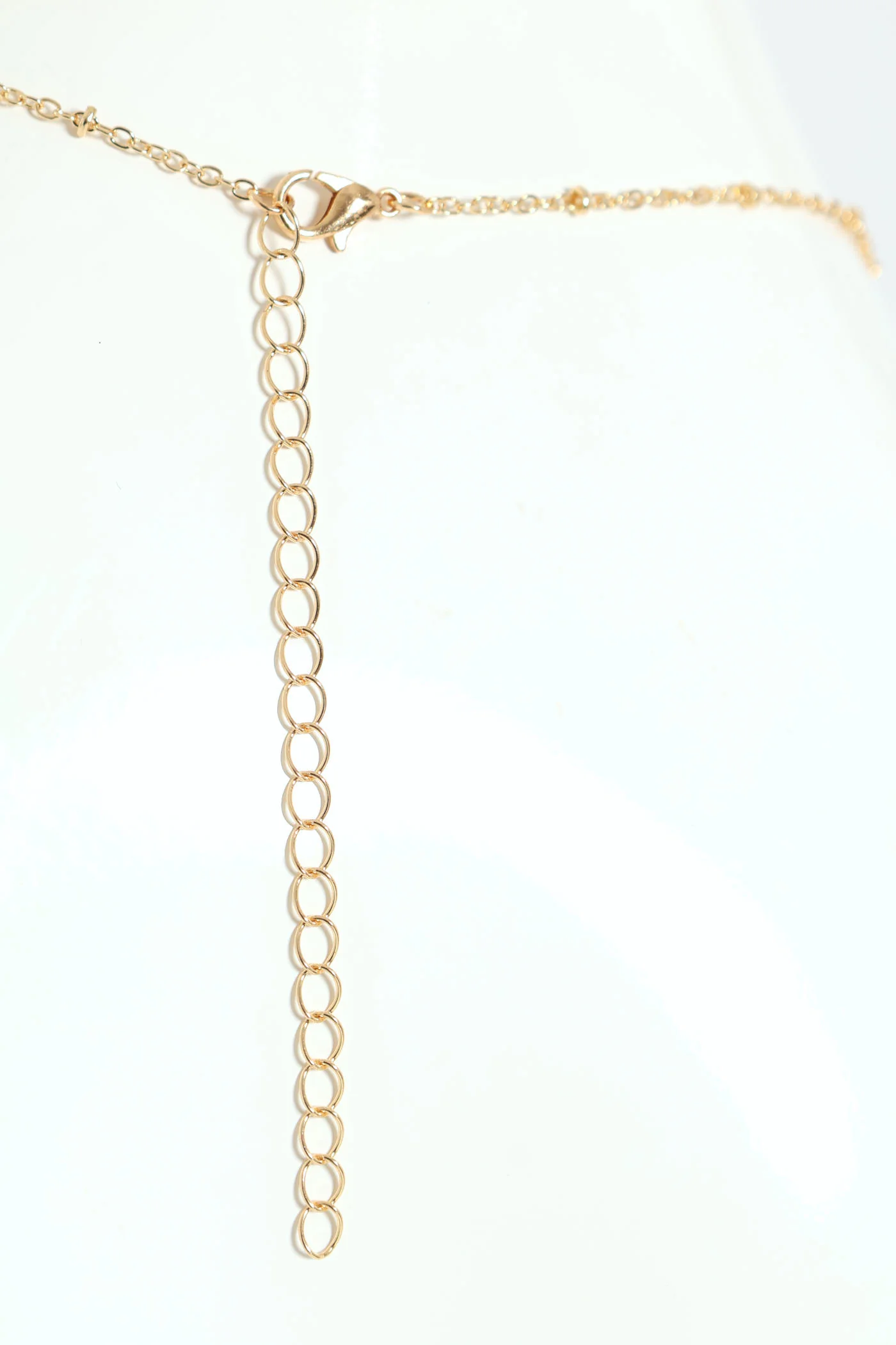 Diamante Cutout Heart Pendant Necklace - Gold - Image 3