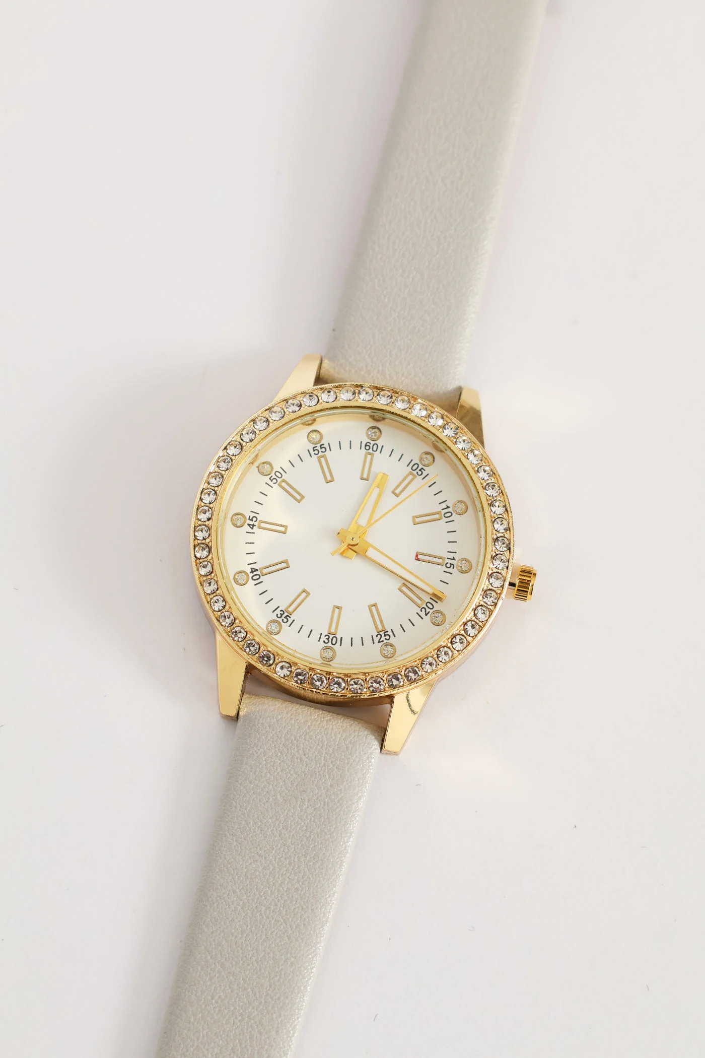 Diamante Dial Watch - Light Grey - Image 2