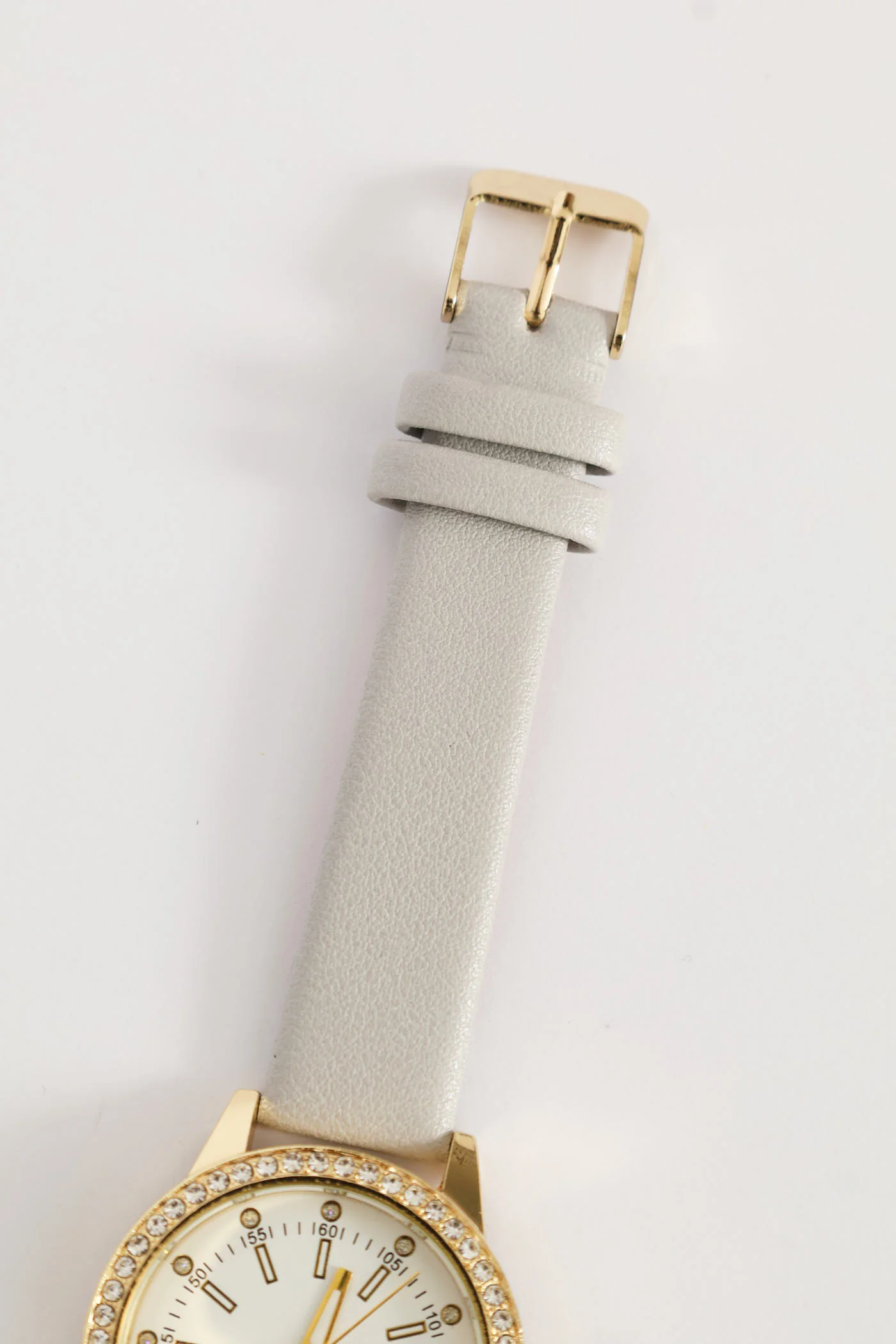 Diamante Dial Watch - Light Grey - Image 3