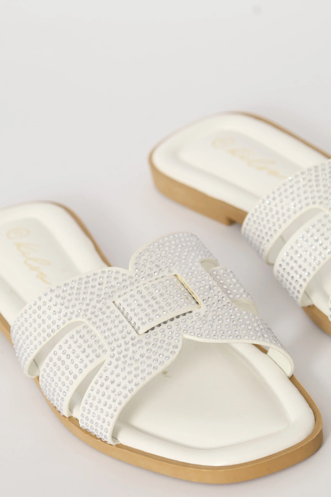 Diamante H-Mule Basic Sandal - White - Image 2