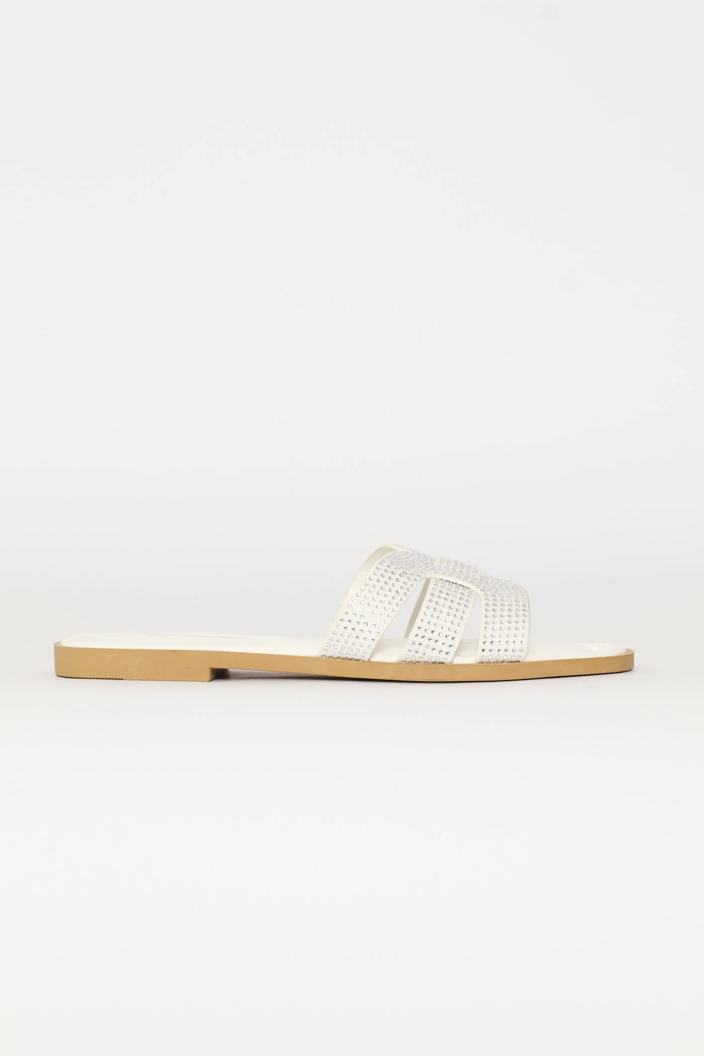 Diamante H-Mule Basic Sandal - White - Image 3