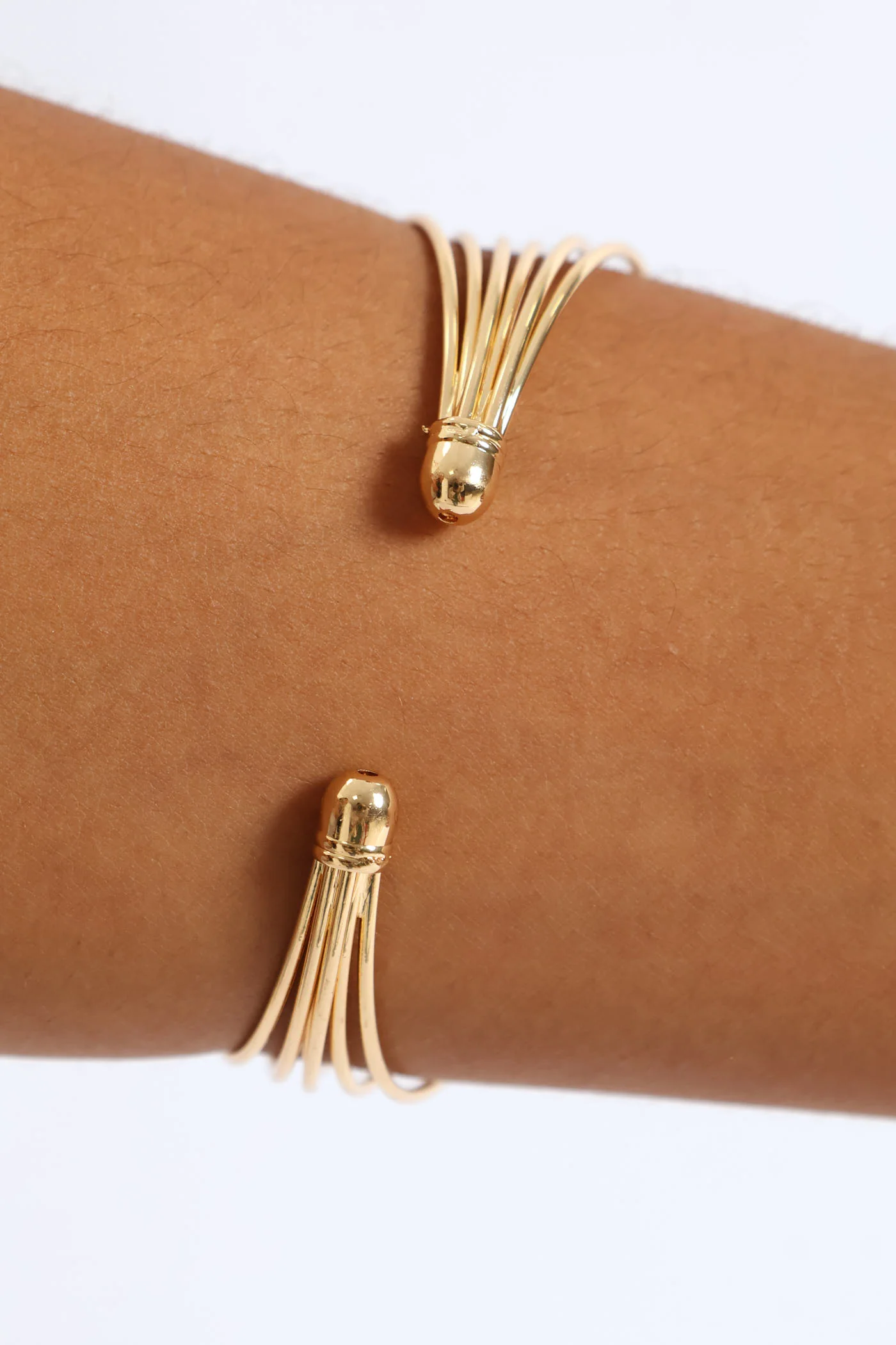 Diamante Multi Strand Cuff - Gold - Image 2