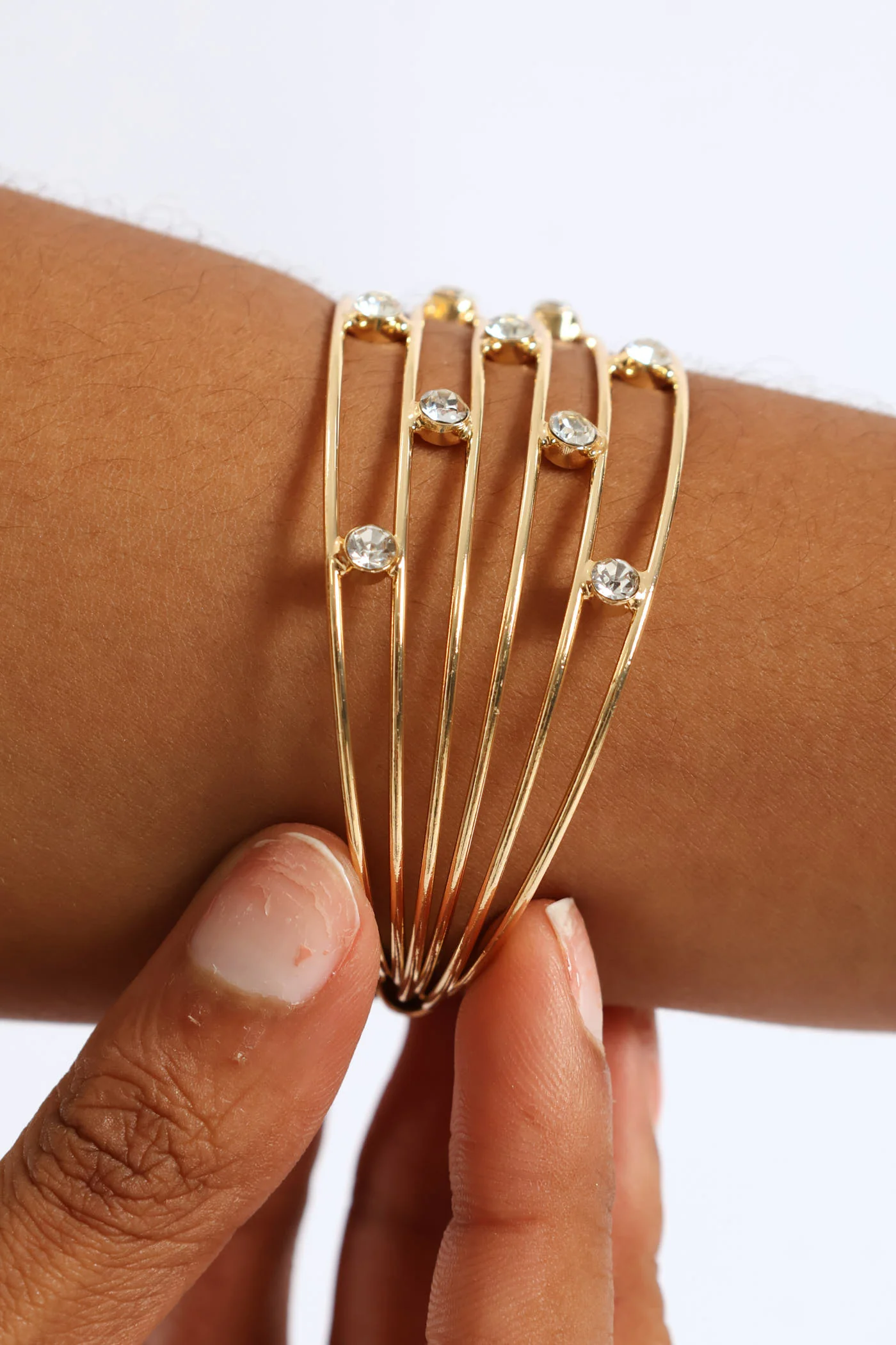 Diamante Multi Strand Cuff - Gold - Image 3