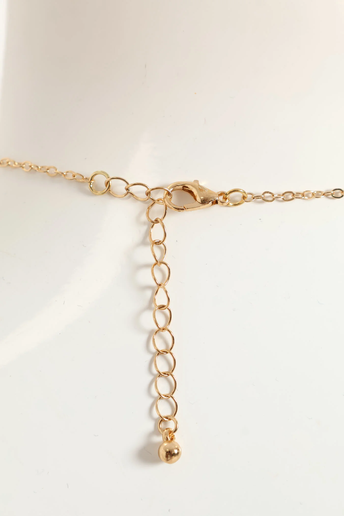 Diamante Pendant Necklace - Gold - Image 3