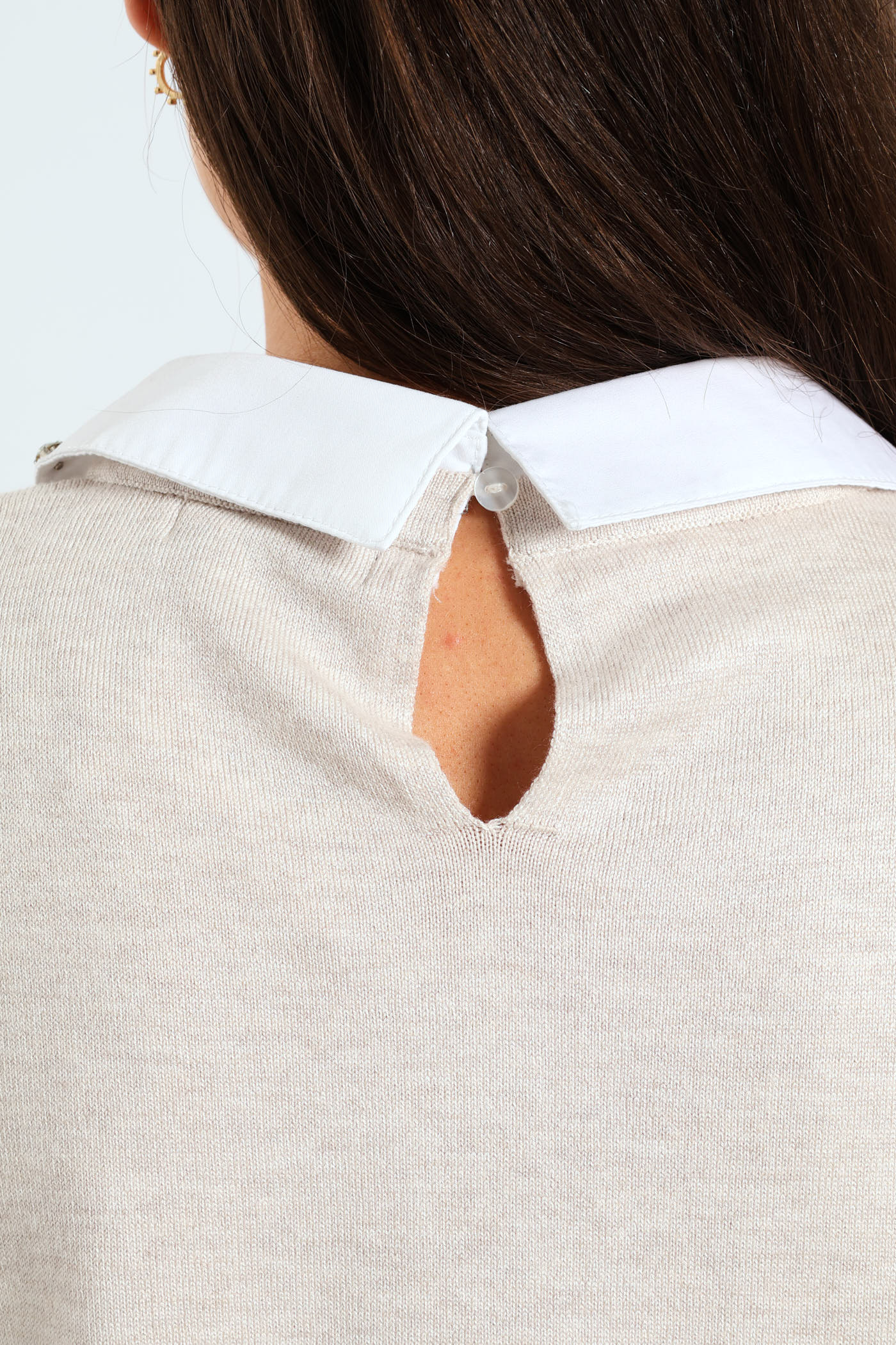 Diamante Preppy Pullover - Oatmeal - Image 5