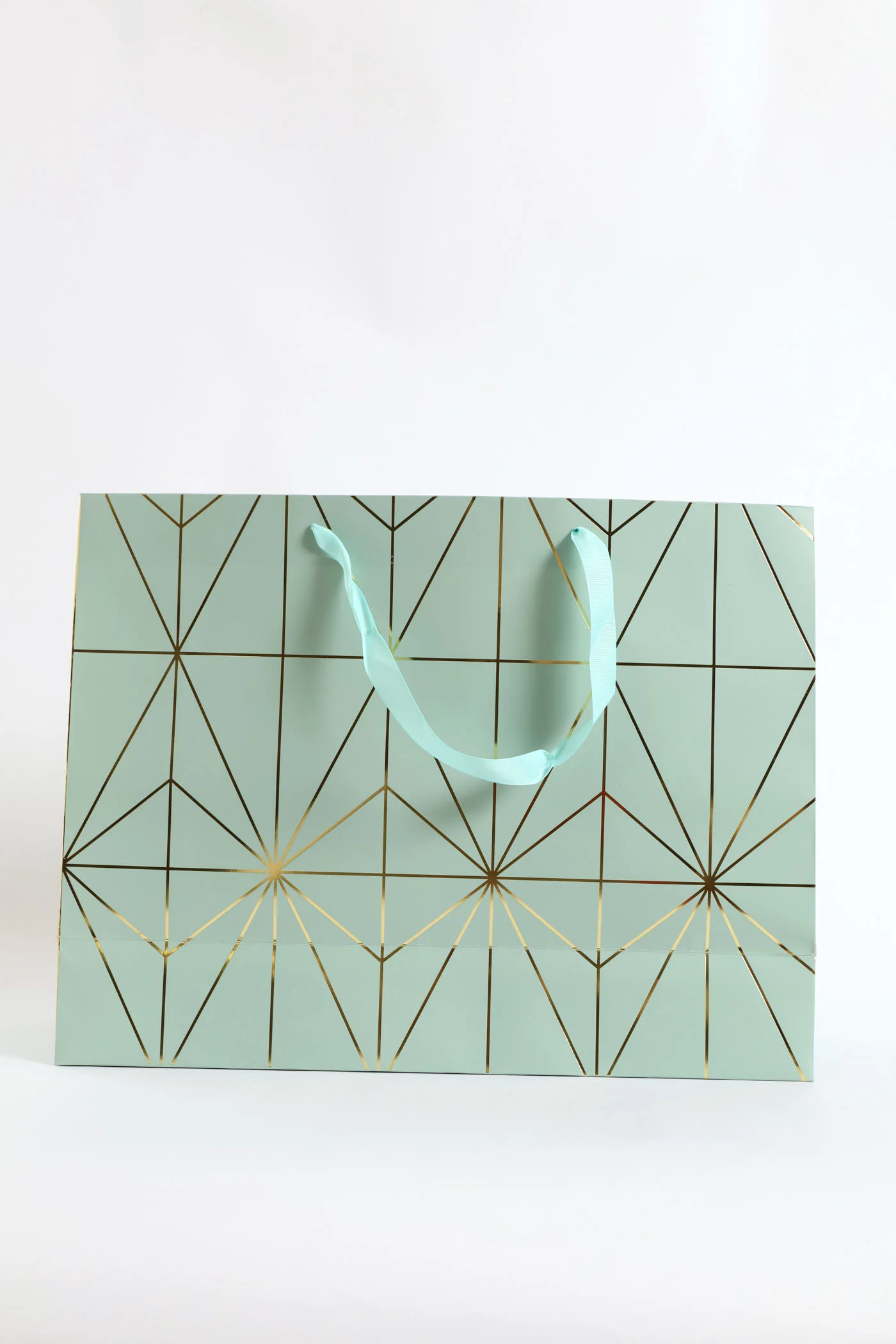 Diamond Foil Print Gift Bag - Sage - Image 3
