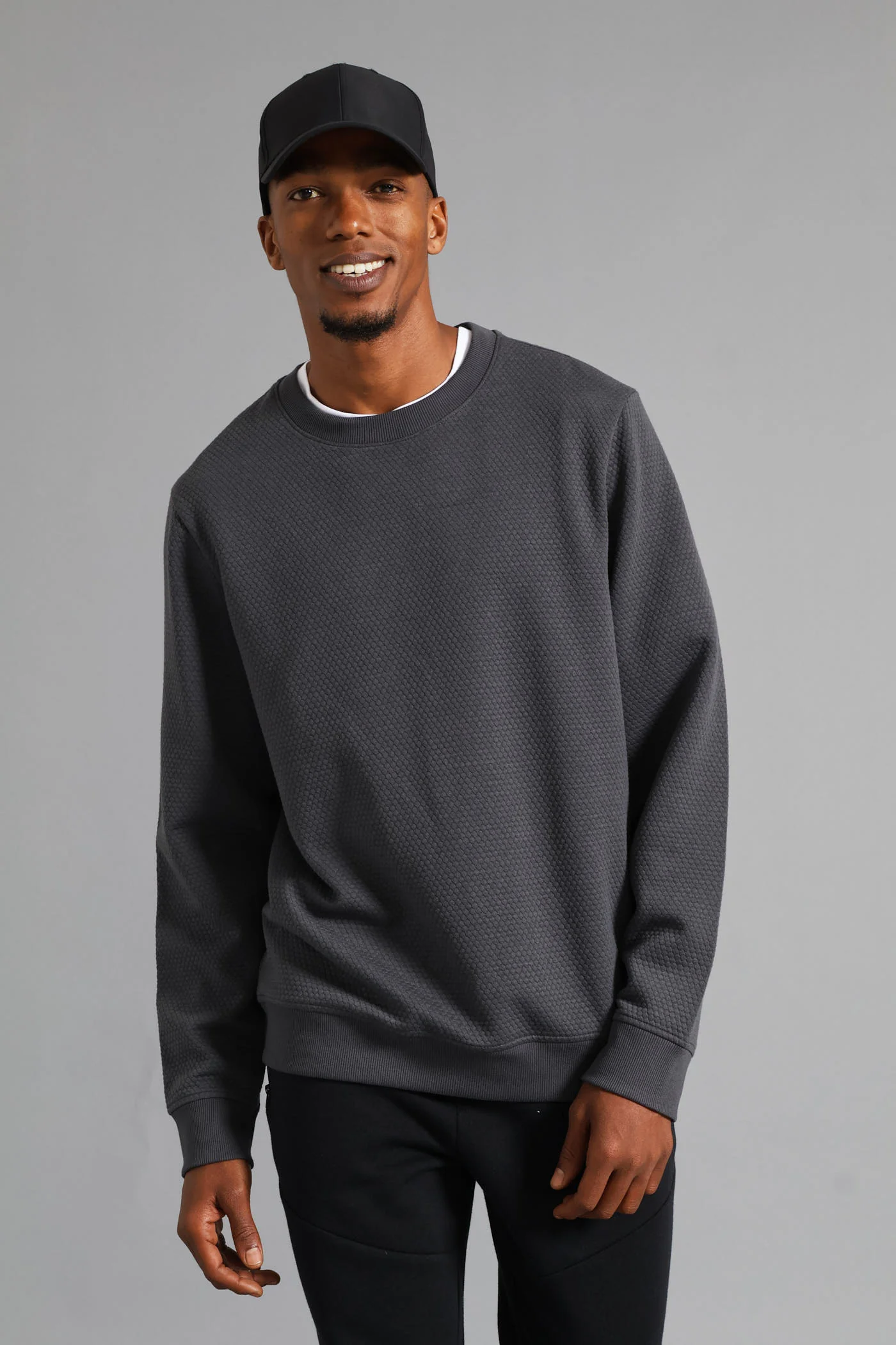 Diamond Surf Int Crew Top - Charcoal - Image 3