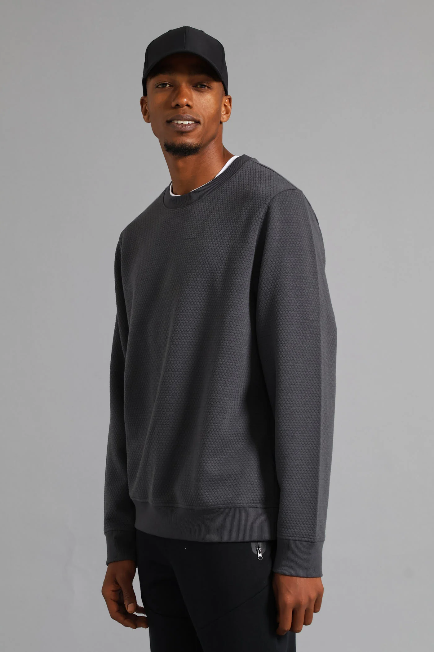 Diamond Surf Int Crew Top - Charcoal - Image 4