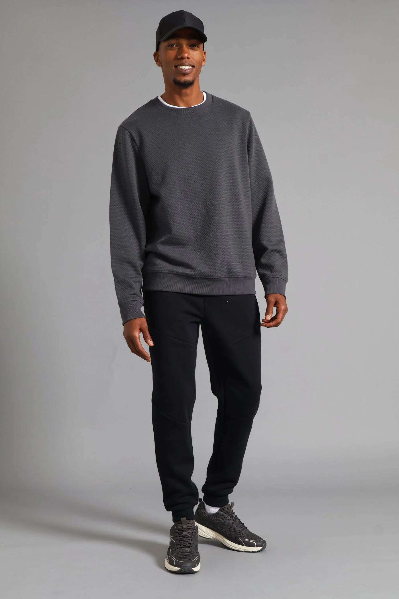 Diamond Surf Int Crew Top - Charcoal - Image 6