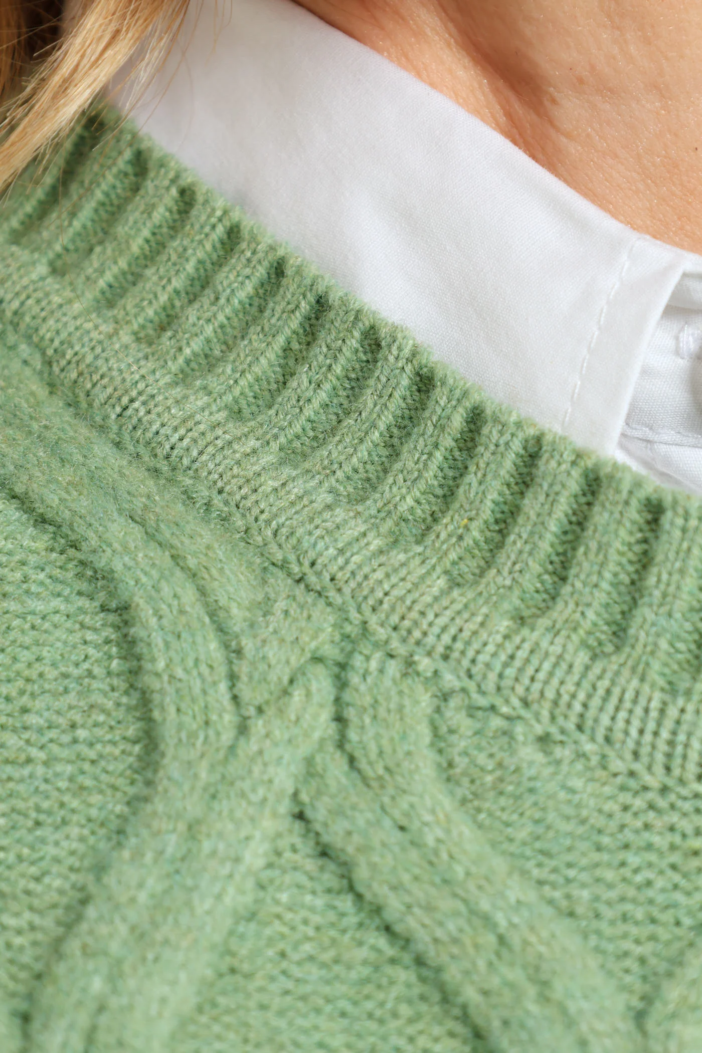Diamond Textured Vest - Matcha - Image 2