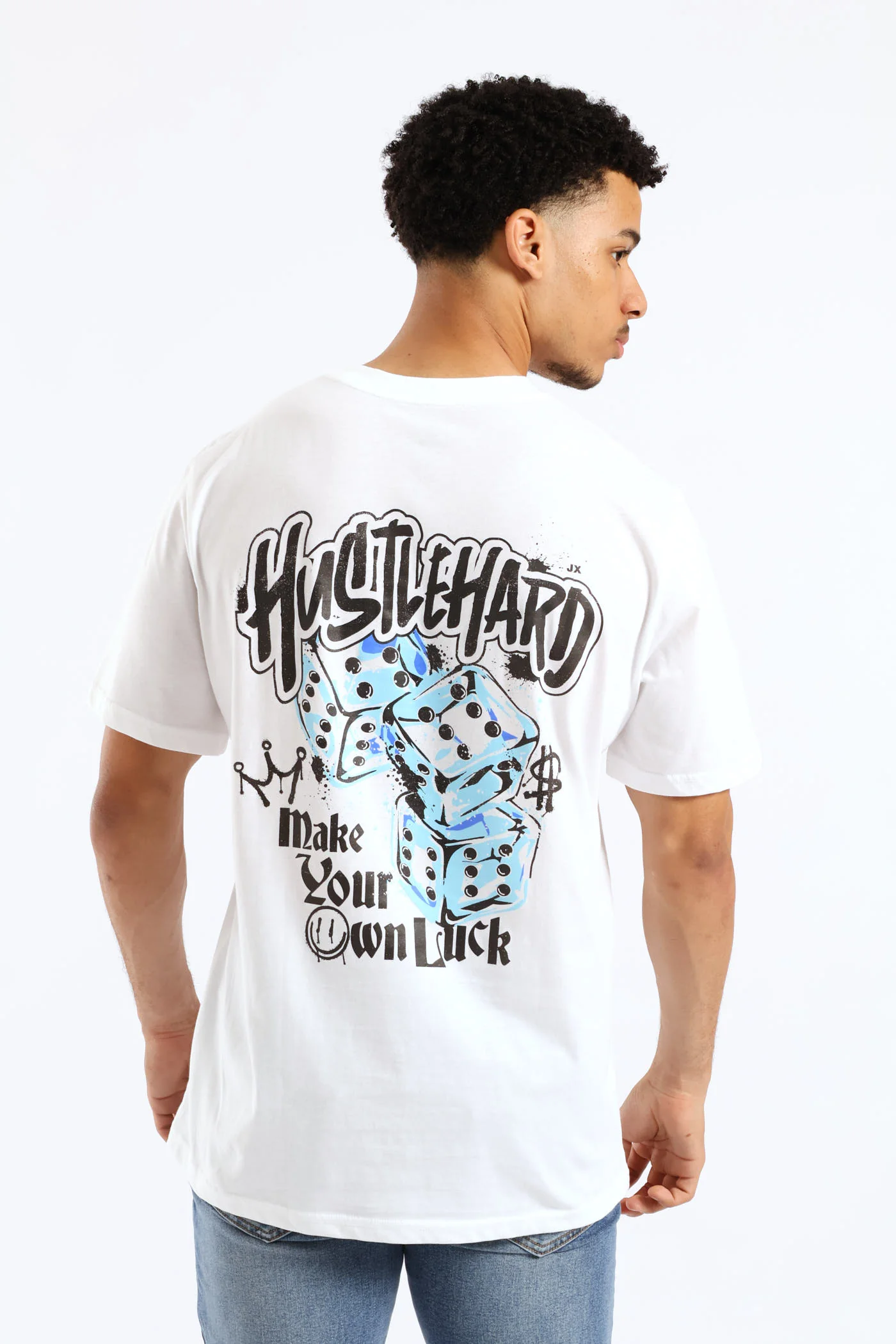 Dice Front & Back Tee - White - Image 2