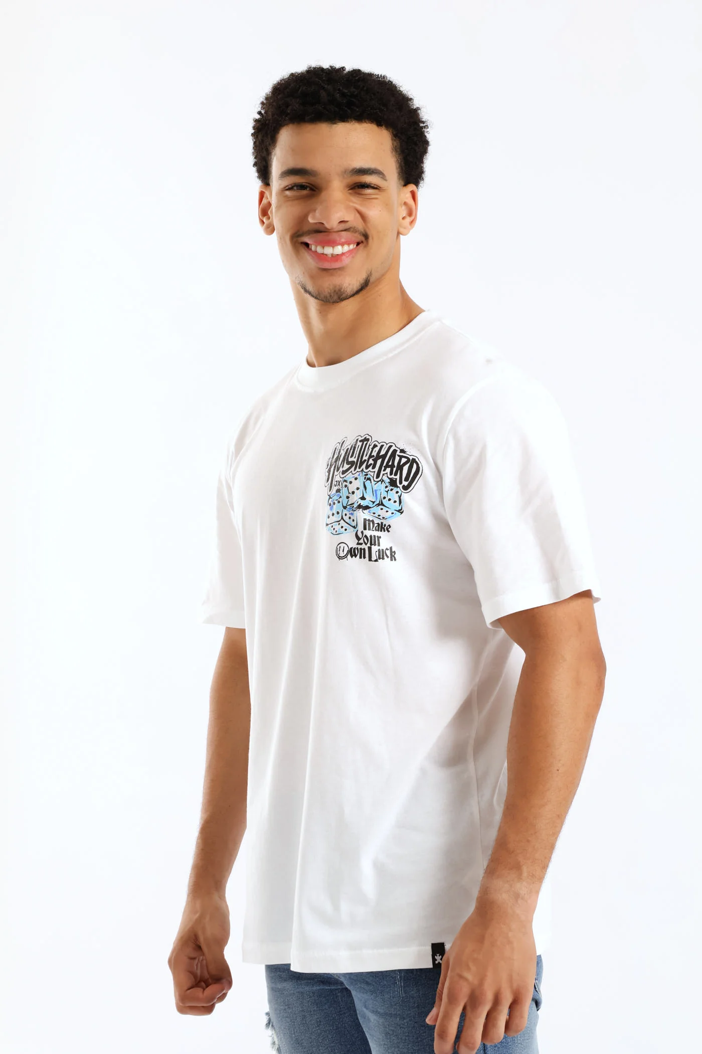Dice Front & Back Tee - White - Image 3