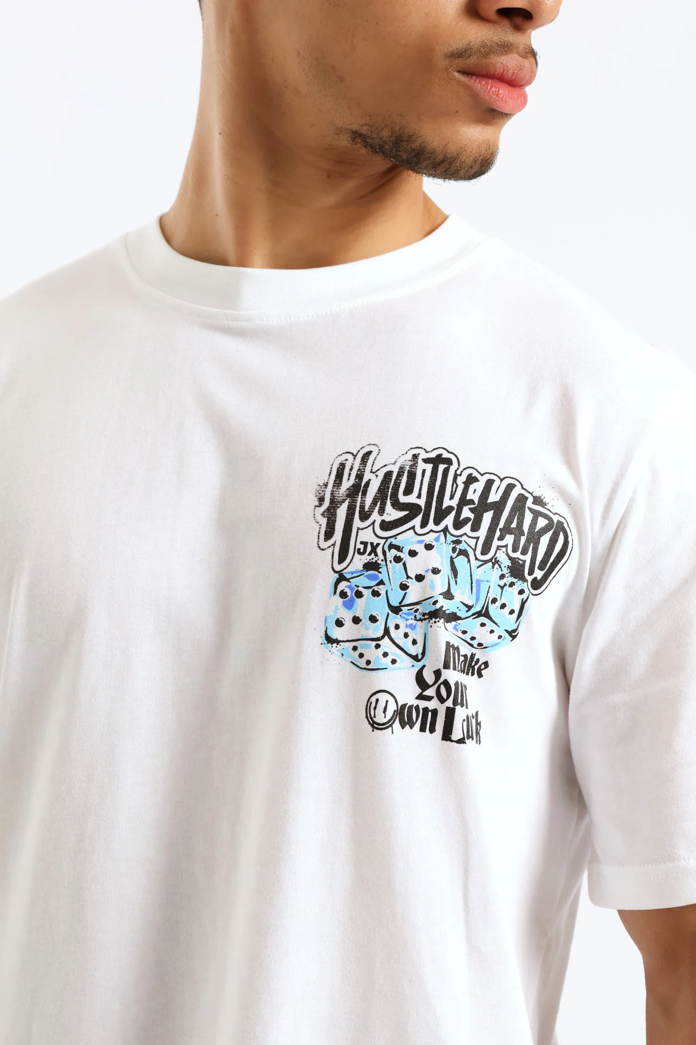 Dice Front & Back Tee - White - Image 4