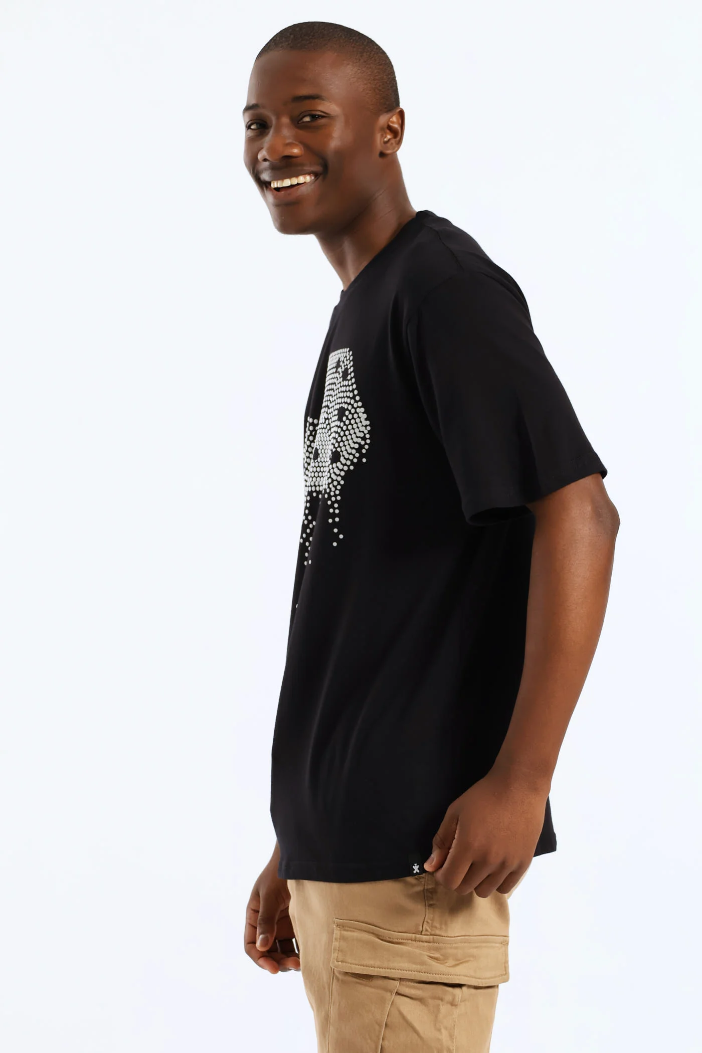 Dice Rhinestone Tee - Black - Image 3
