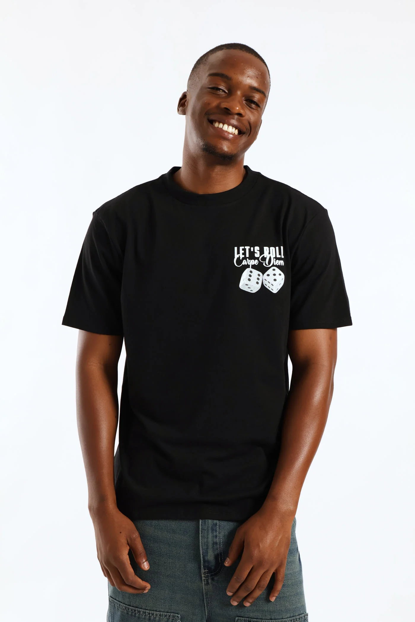 Dice Victorty Front & Back Print Tee - Black - Image 3