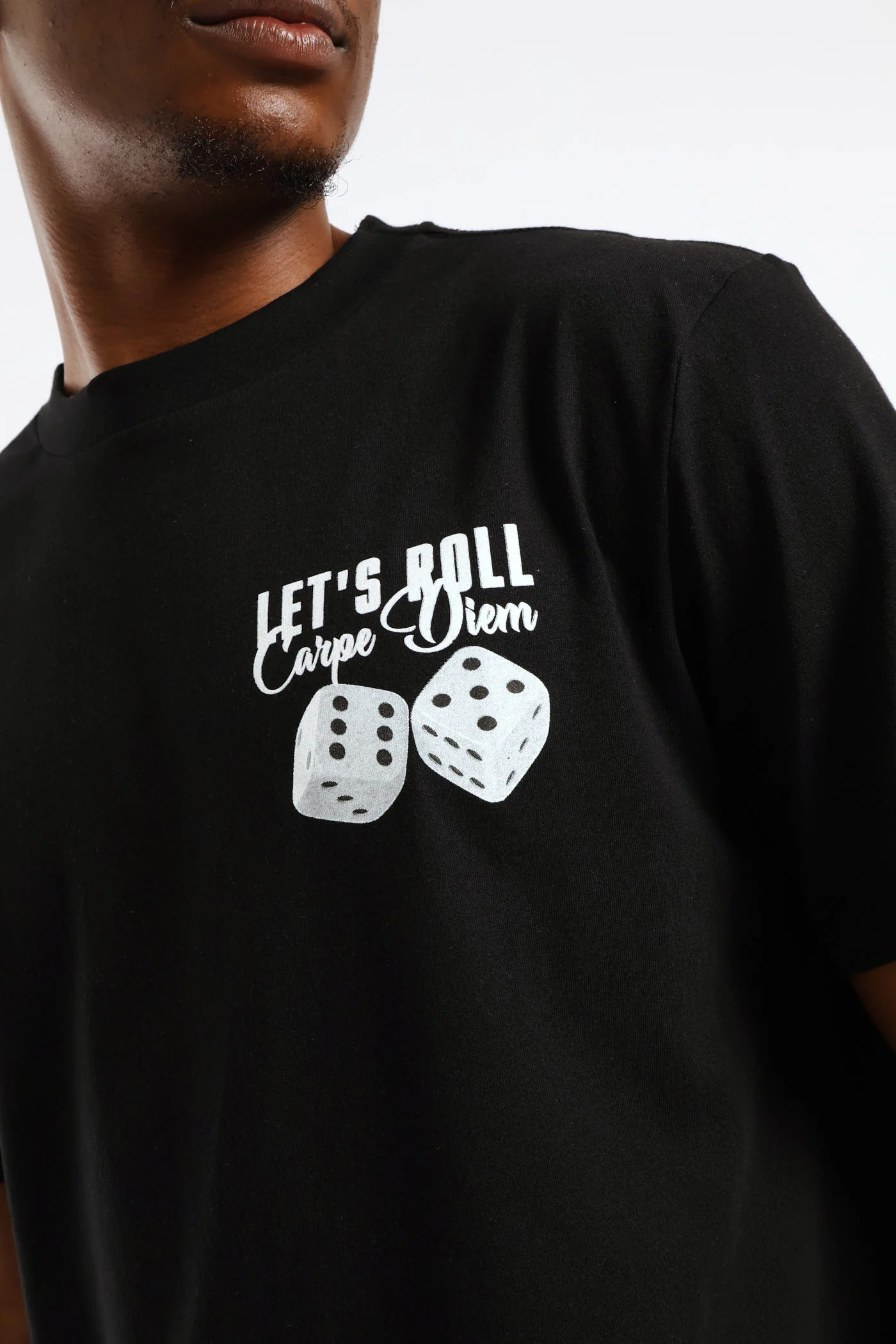 Dice Victorty Front & Back Print Tee - Black - Image 5