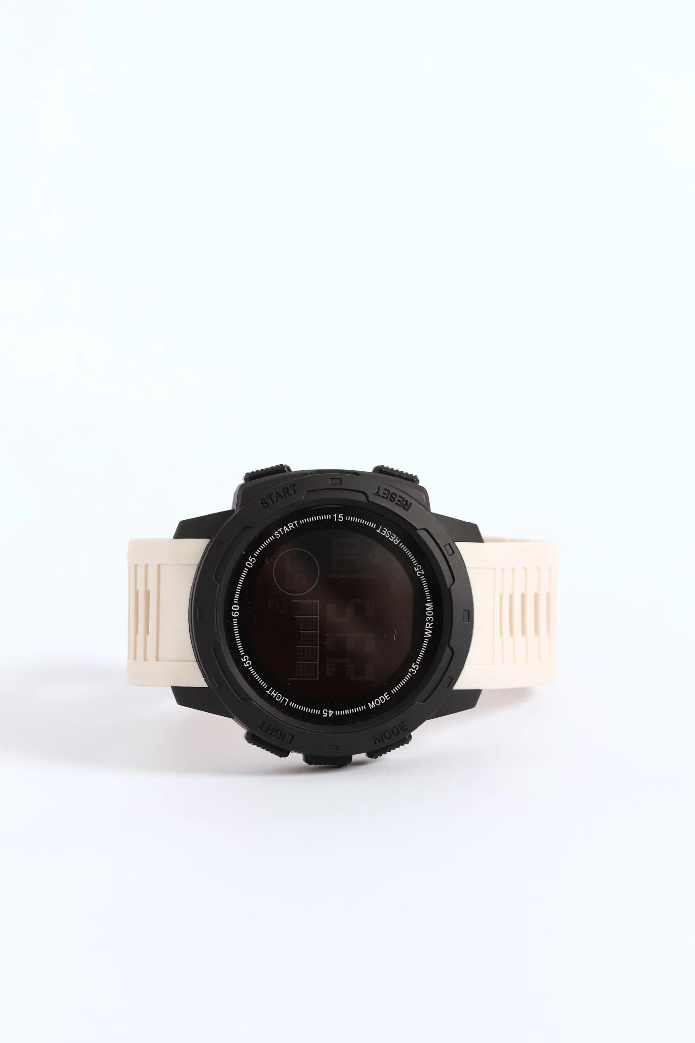 Digital Rubberized Watch - Black/Stone - Image 2