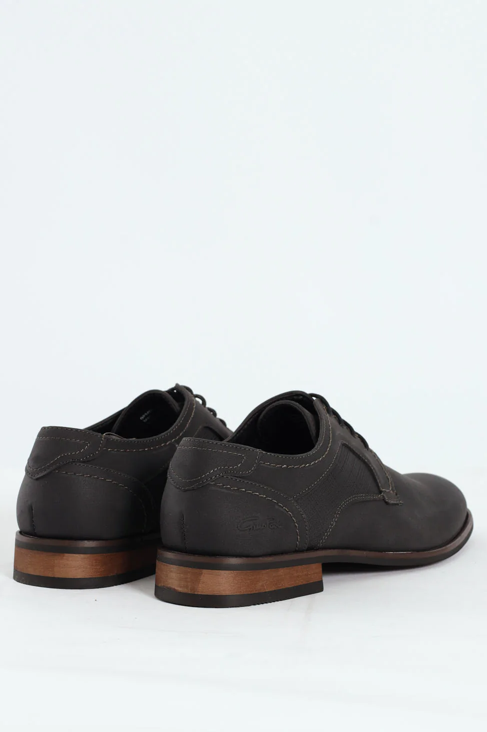 Distressed Look Smart Casual Shoe - Charcoal - Image 3