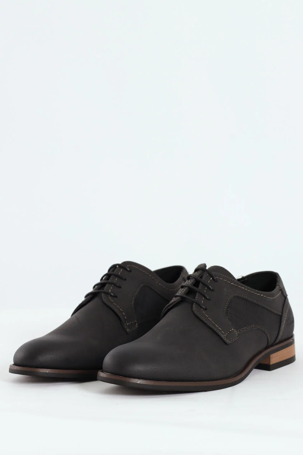 Distressed Look Smart Casual Shoe - Charcoal - Image 5