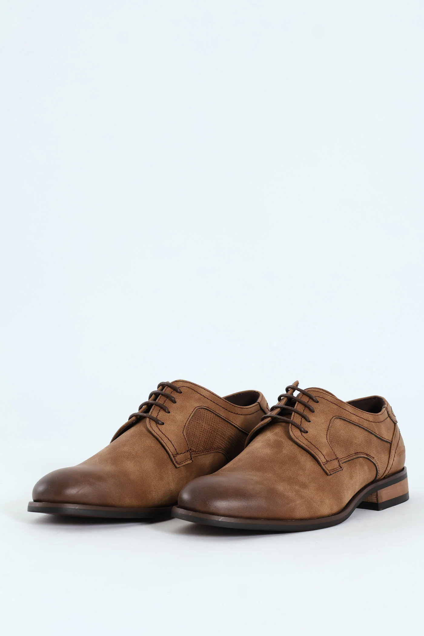 Distressed Look Smart Casual Shoe - Tan - Image 3