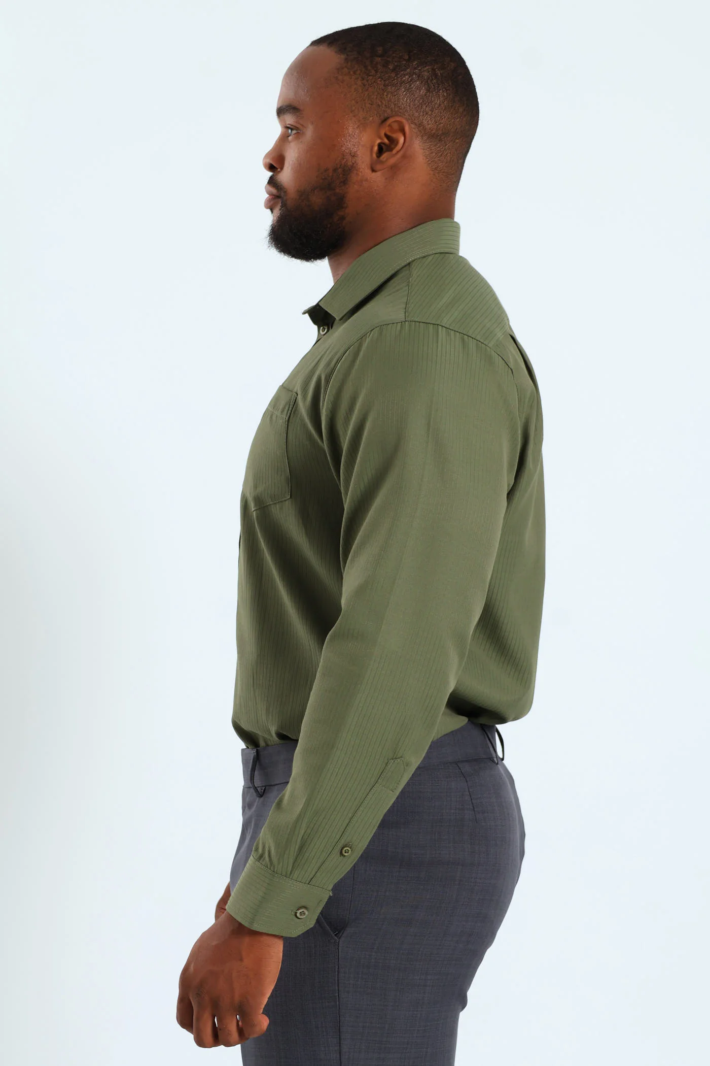 Dobby Shirt - Olive - Image 4