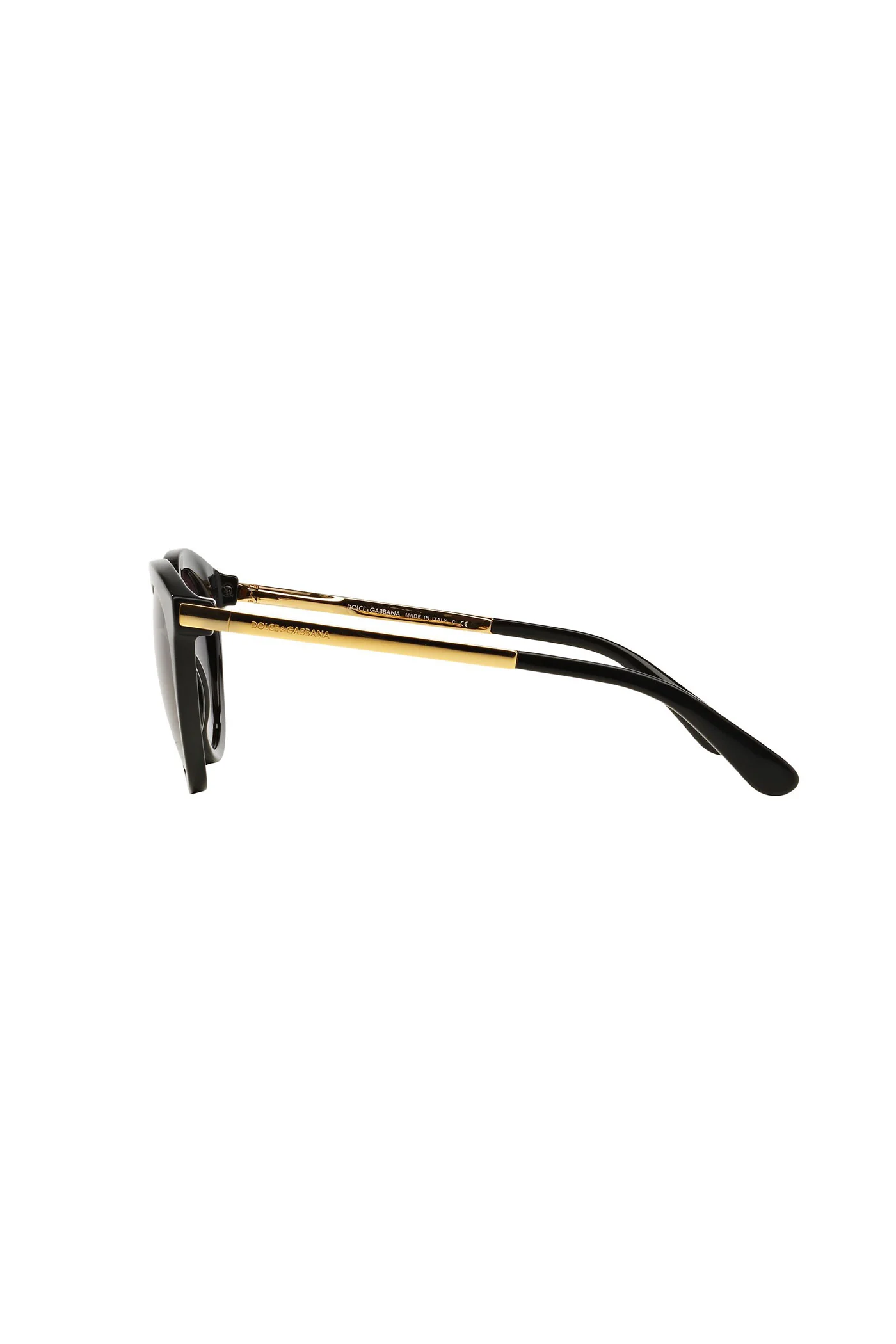Round Frame Sunglasses - Black - Image 3