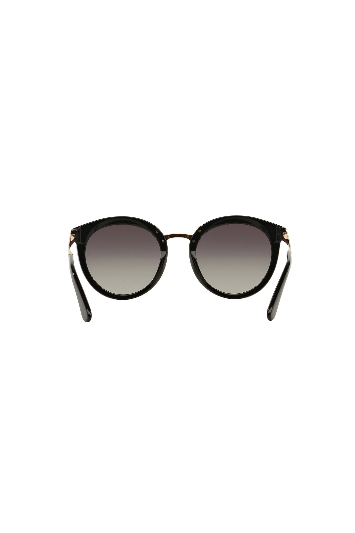 Round Frame Sunglasses - Black - Image 4