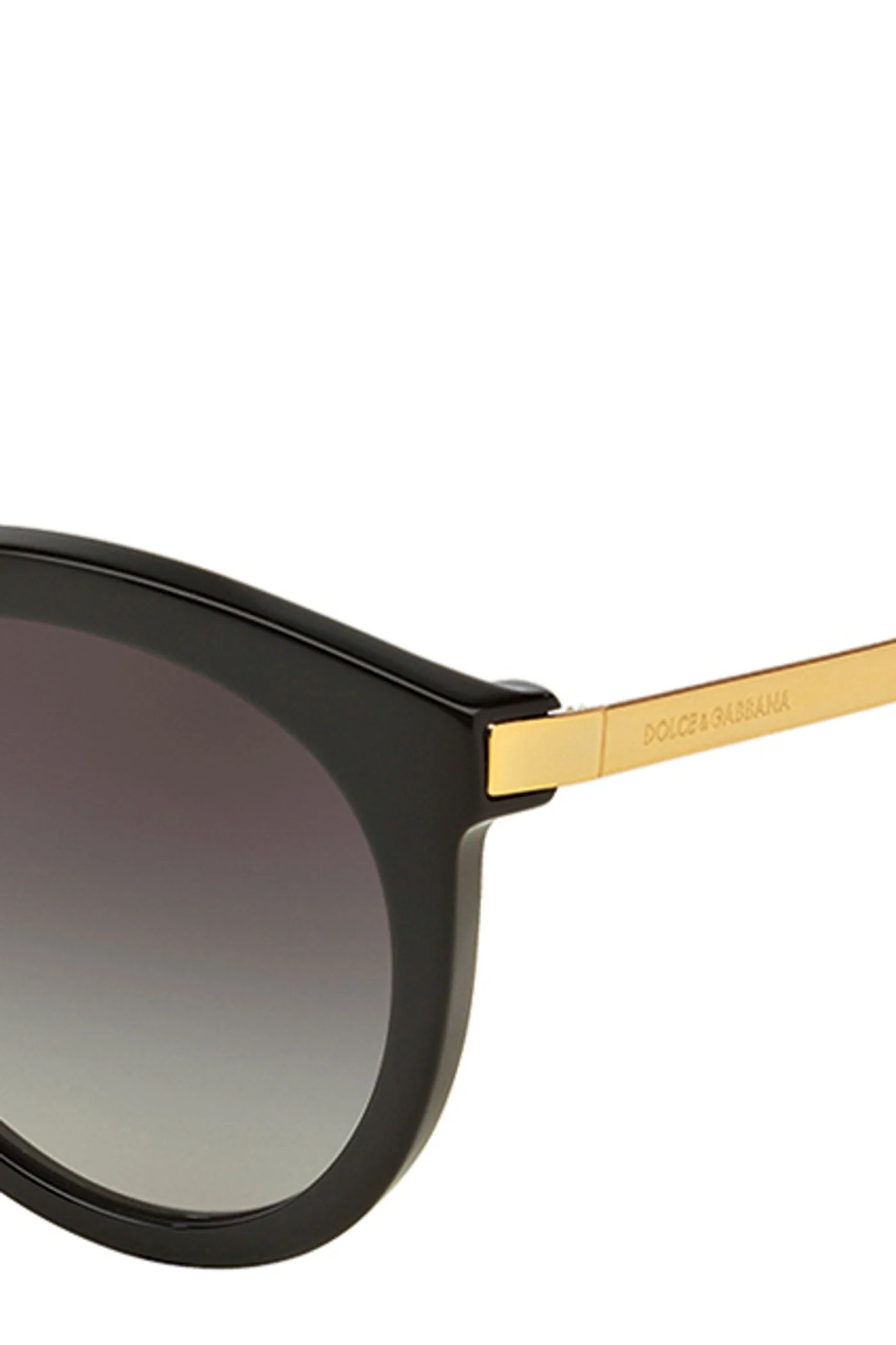 Round Frame Sunglasses - Black - Image 5