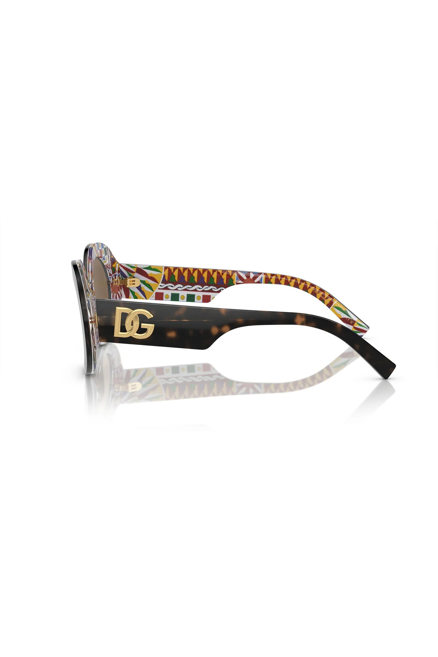 Oval Frame Sunglasses - Tortoise Shell - Image 4