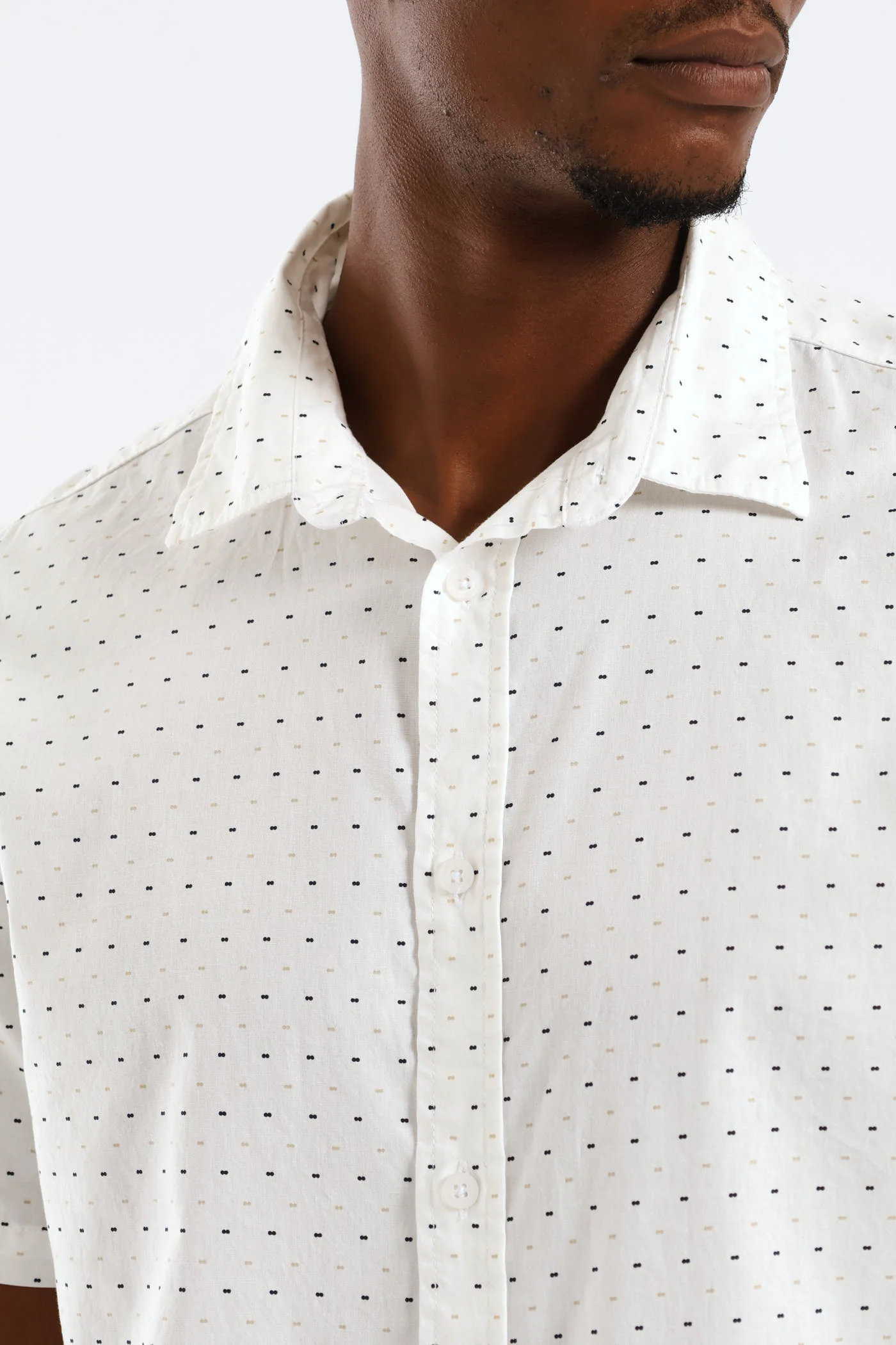 Dot Dash Regular Shirt - White - Image 4